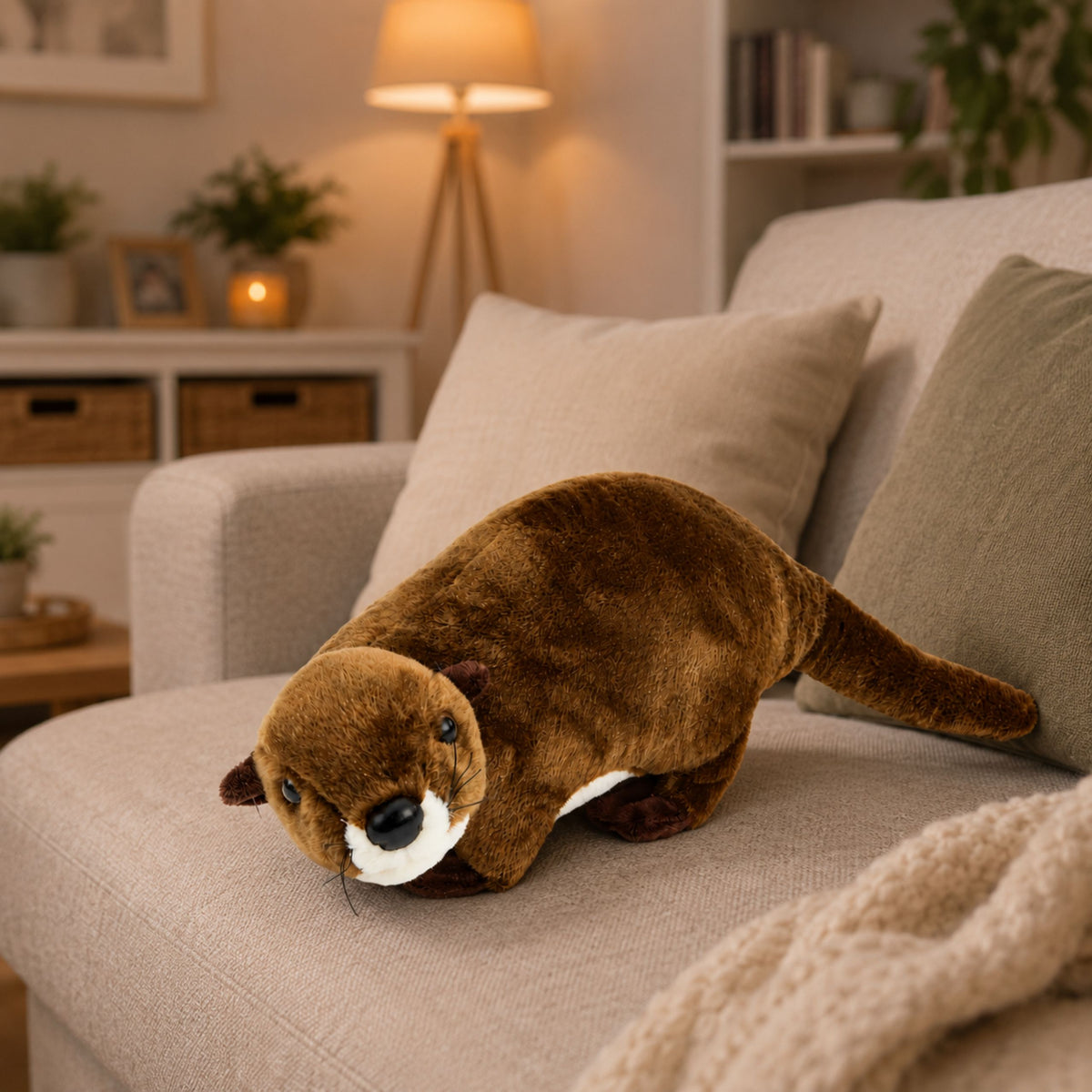 Plush Toy Otter Cuddly Toy Brown 37cm