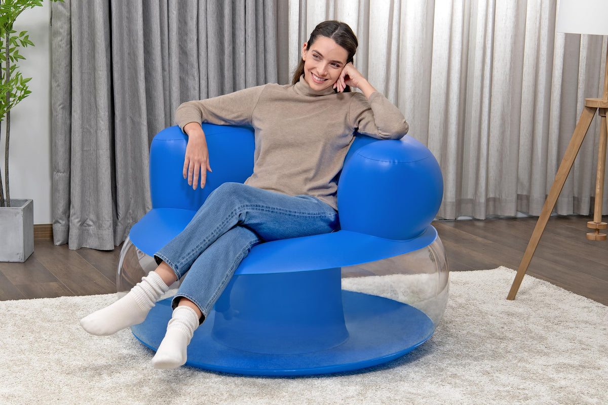 Chaise gonflable bleue 112 X 112 X 70 Cm Bestway 75138