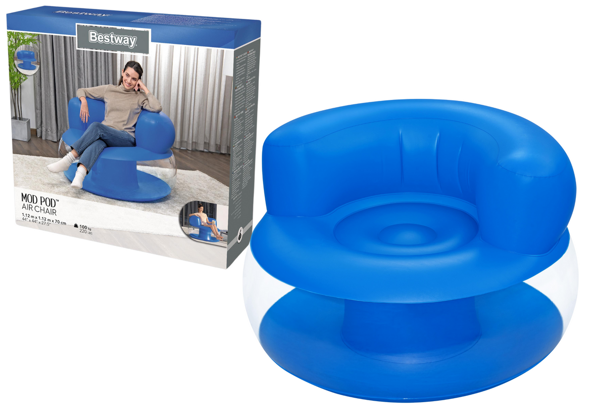 Chaise gonflable bleue 112 X 112 X 70 Cm Bestway 75138