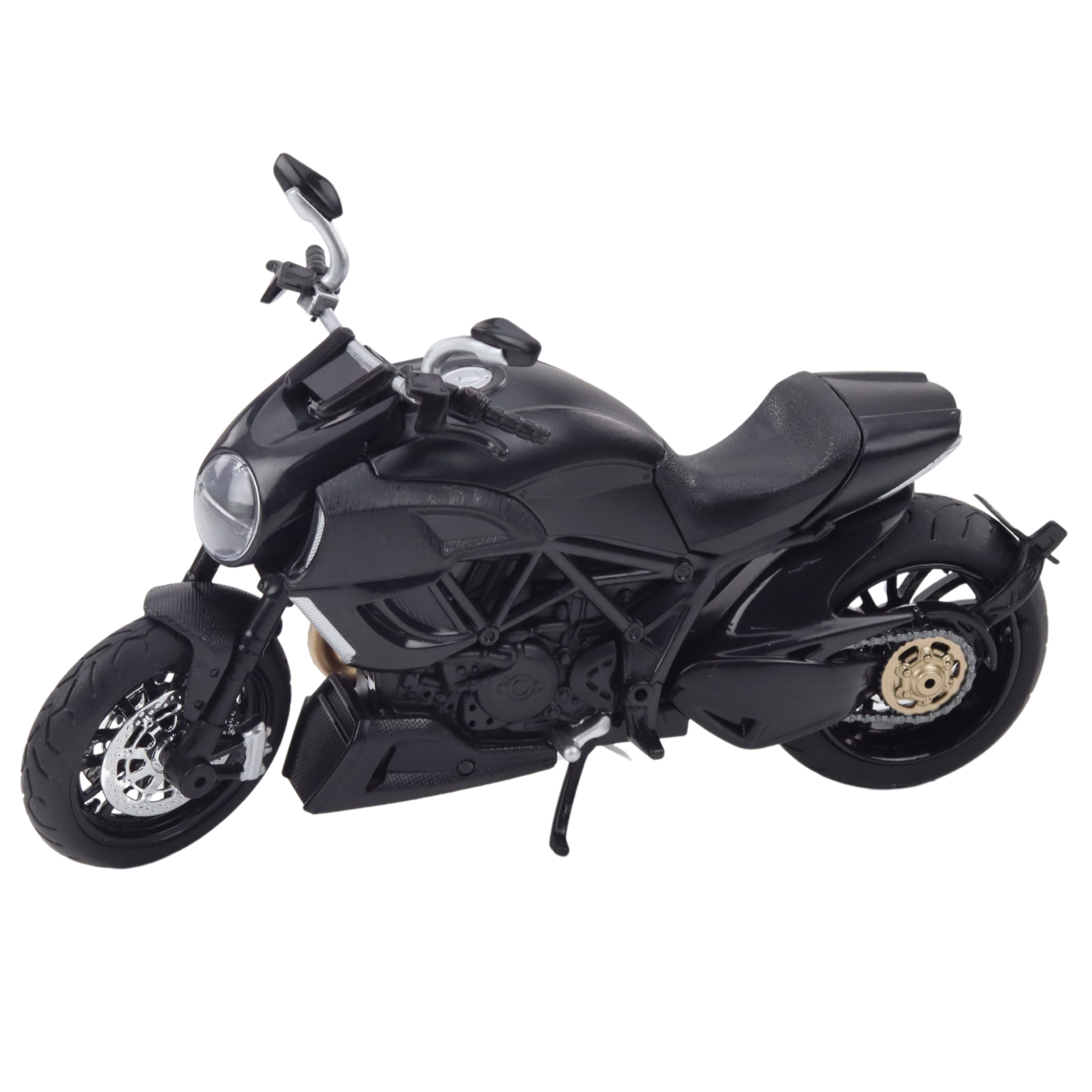 Sports Motorcycle Metal Lights Sounds Gold Elements Black 1:12