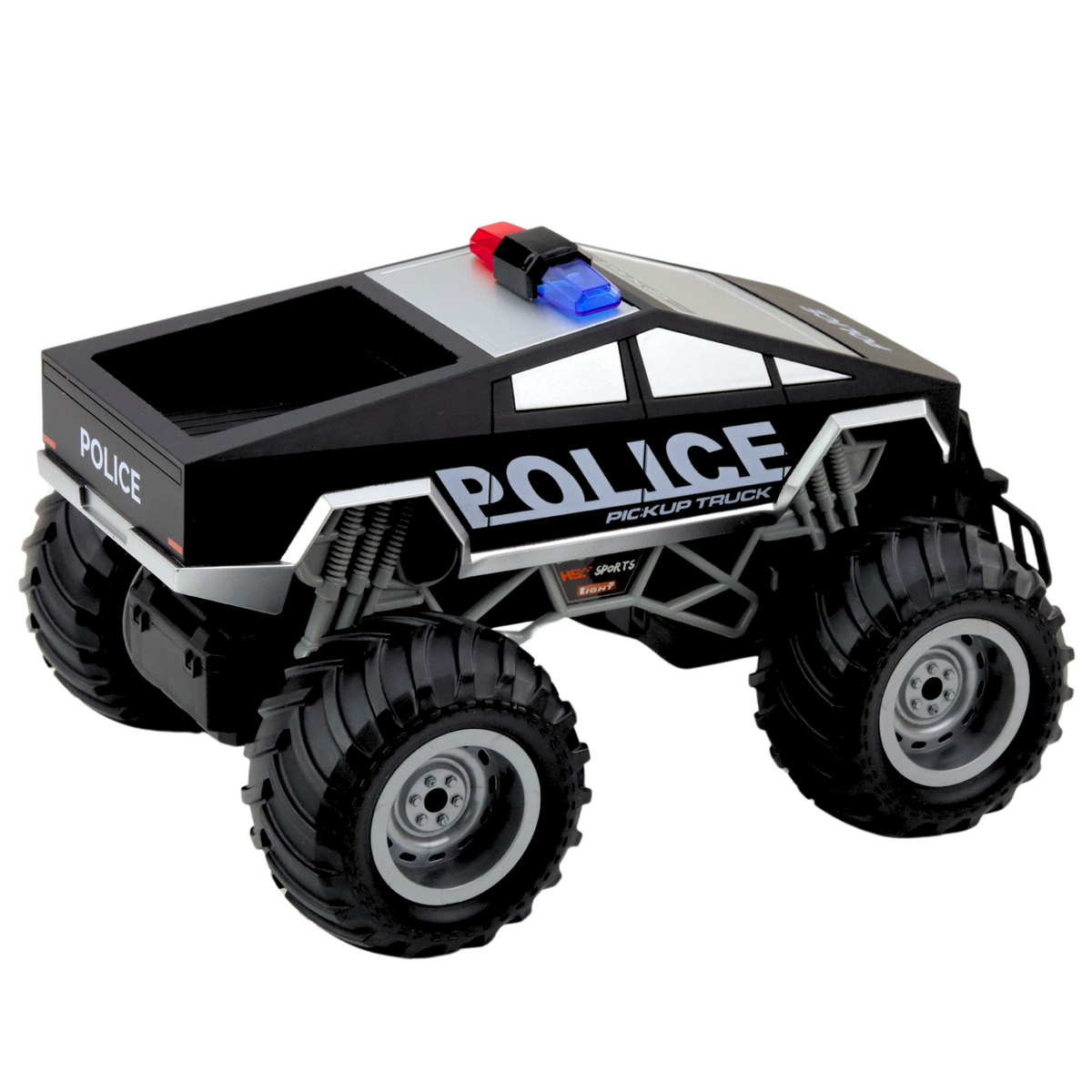 Off-road Rc Police Car Remote Controlled Black 1:16