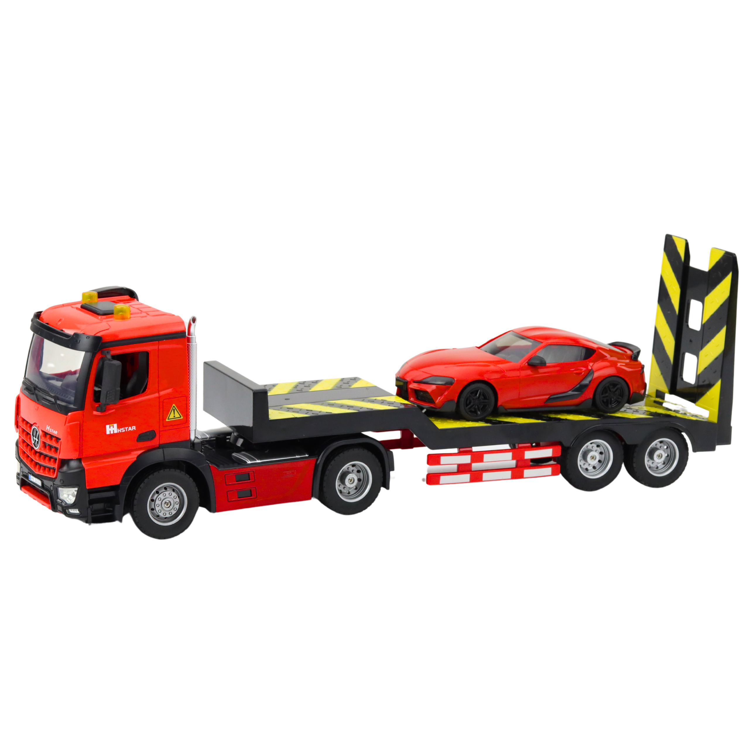 Remote Controlled Rc Car Transporter Set Sports Car Red 1:16