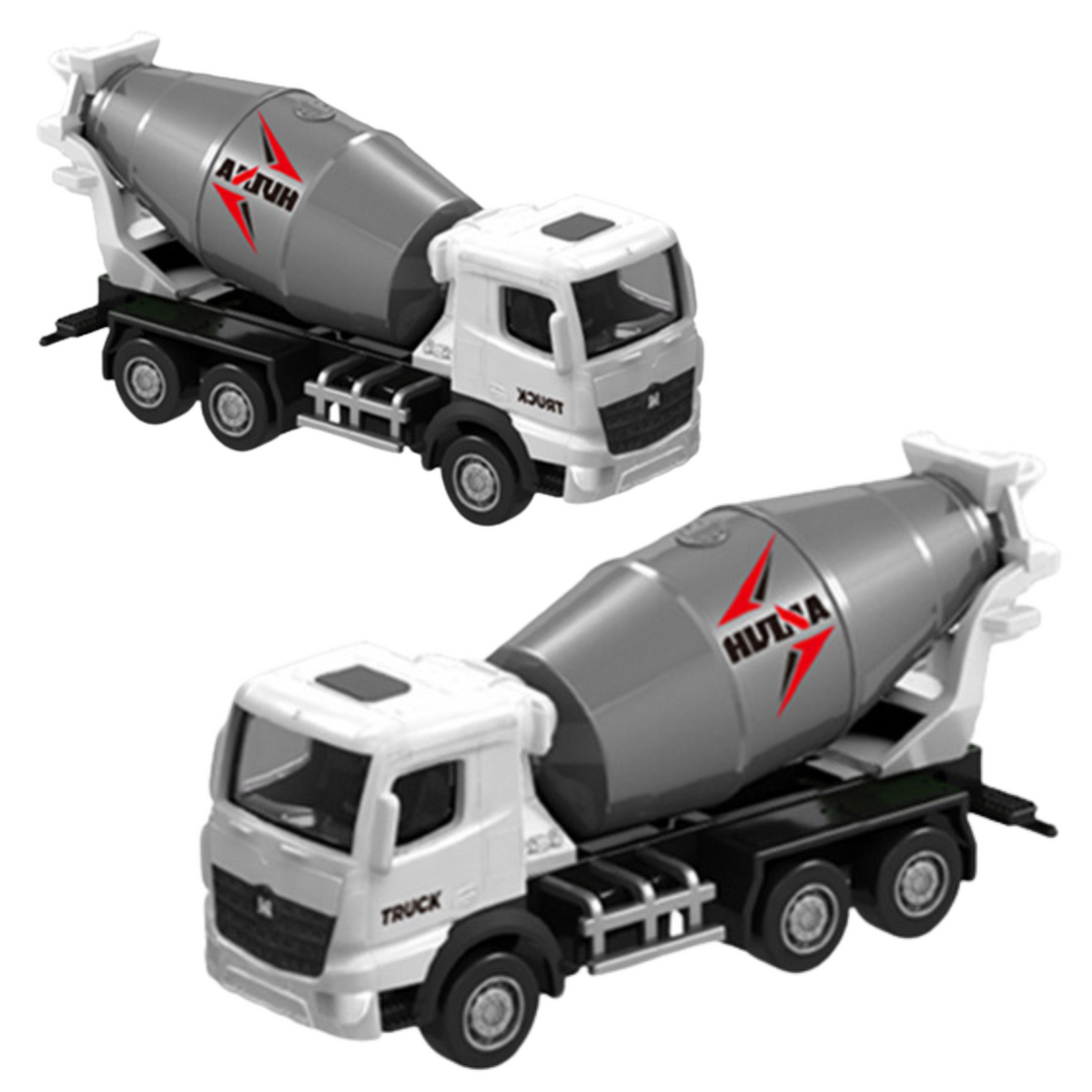Betoneira Metal Colecionável Modelo Huina Branco 1:80
