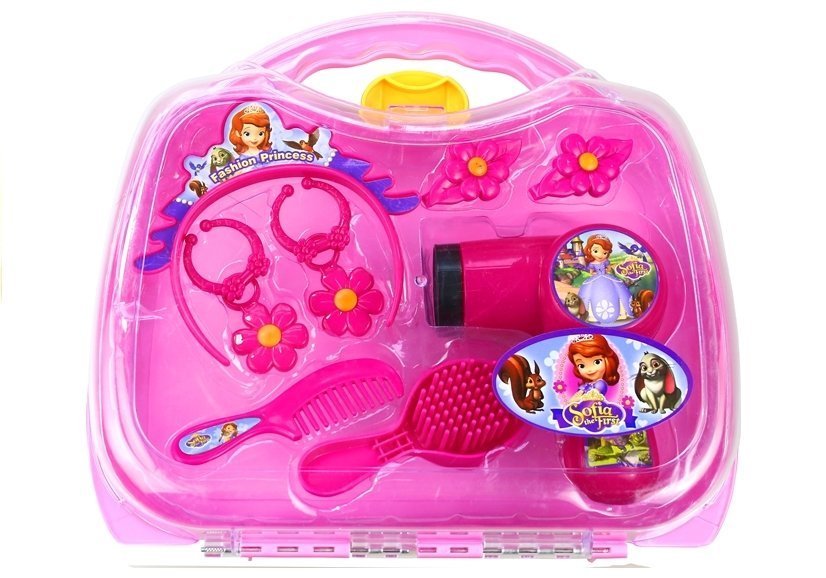 Princess In A Suitcase Set - Hair Dryer Earrings Headband Pink