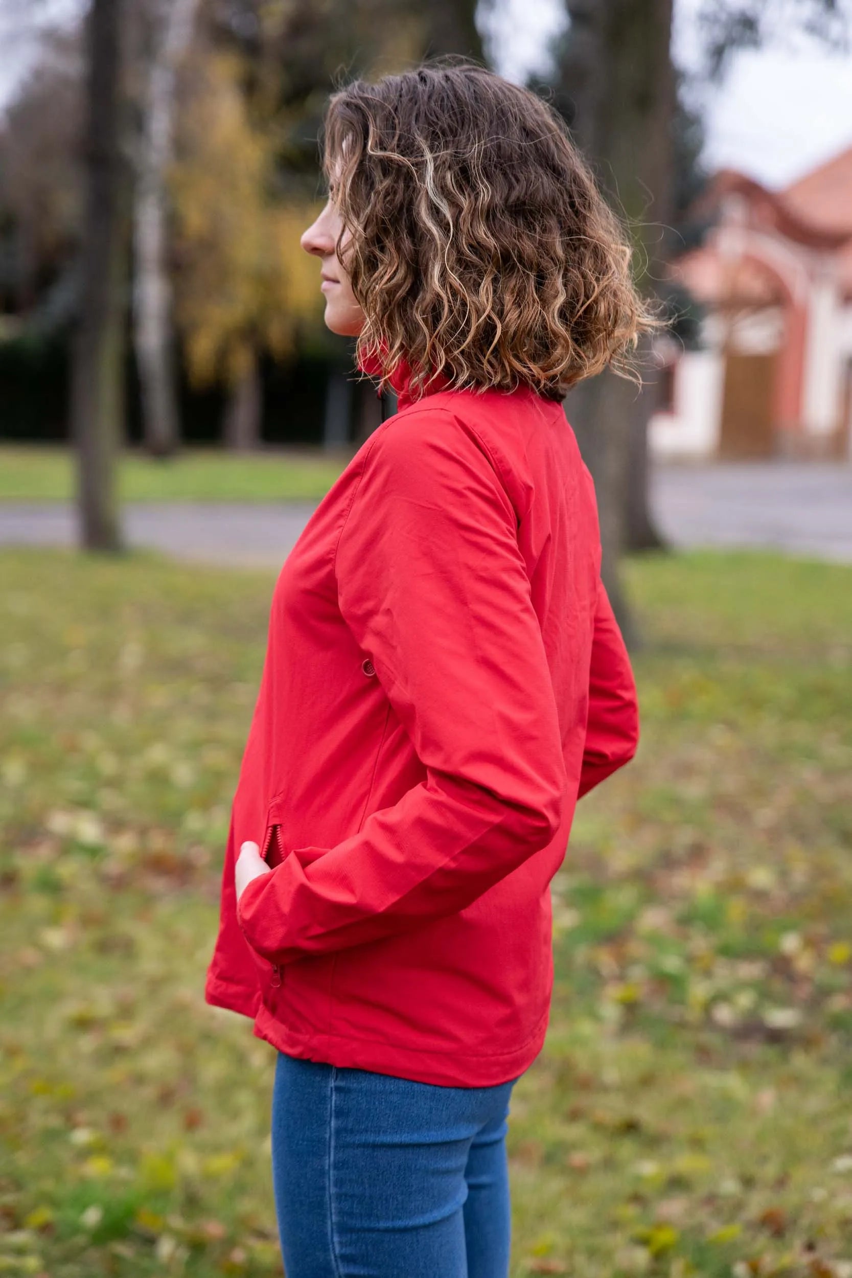 Spelerslaagjack voor dames Scarlet Red