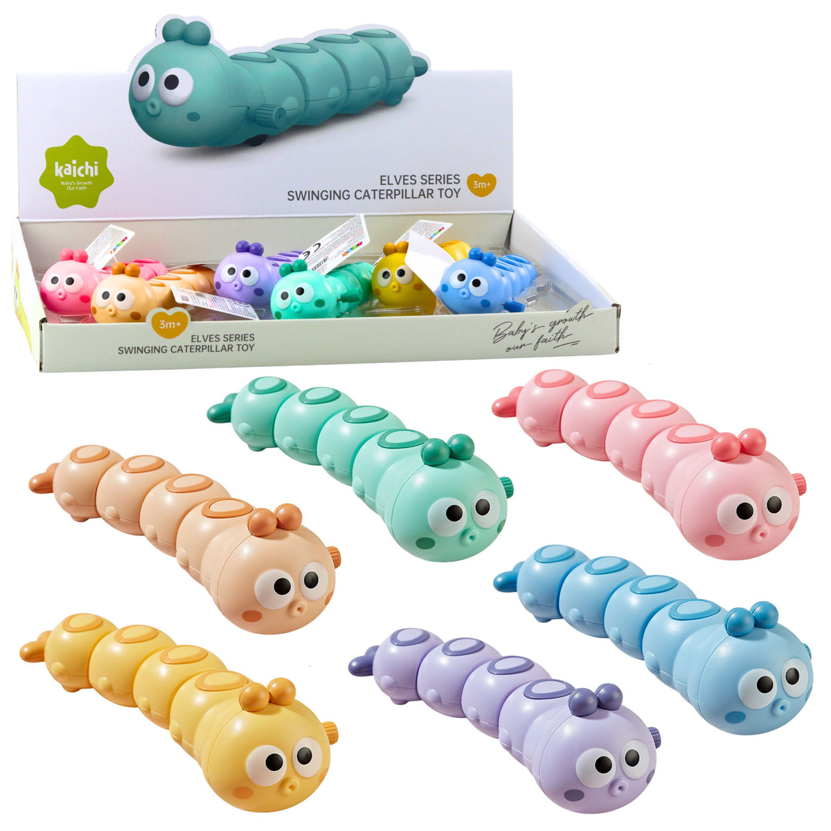 Riding Caterpillar Earthworm Wind-up Toy Colors