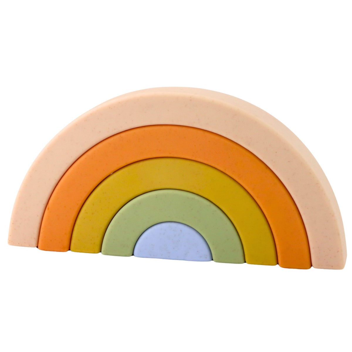 Rainbow Puzzle For Toddlers Pastel Rubber Blocks 5 Pcs.