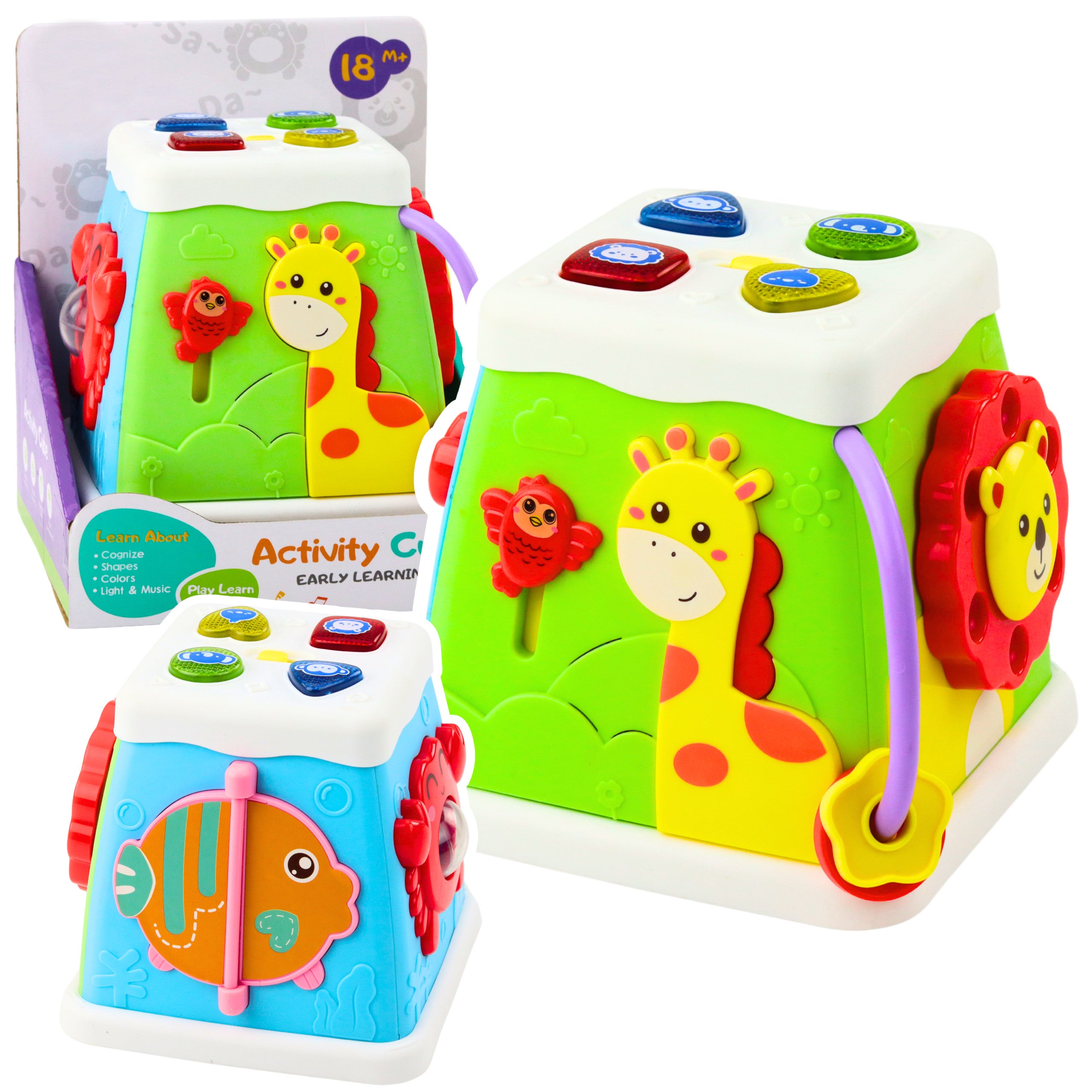 Educational Cube Multifunctional Interactive Lights Sounds
