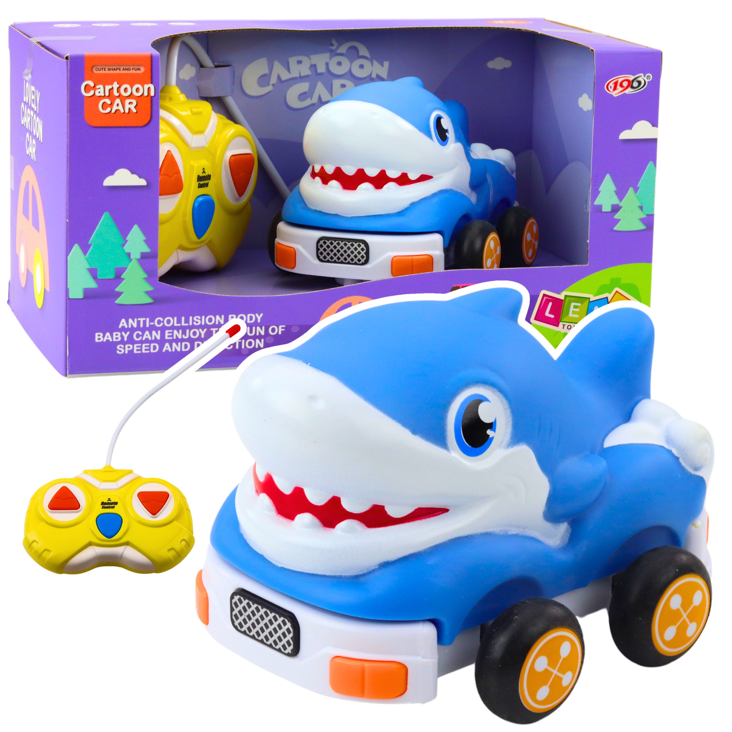 Remote Control Car Rc For Toddlers Blue Shark