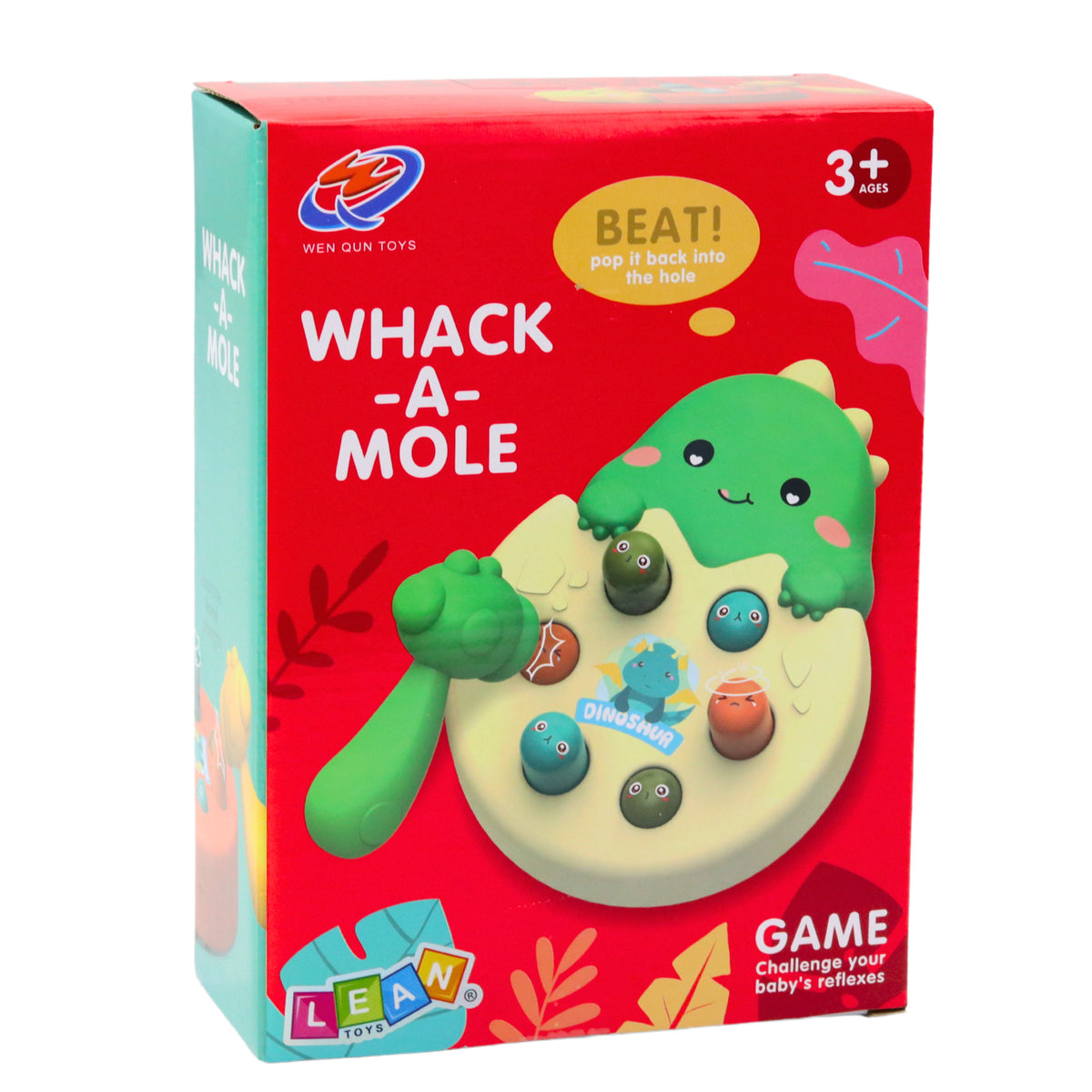 Mini Whack A Mole Dinosaur Egg Skill Game Green