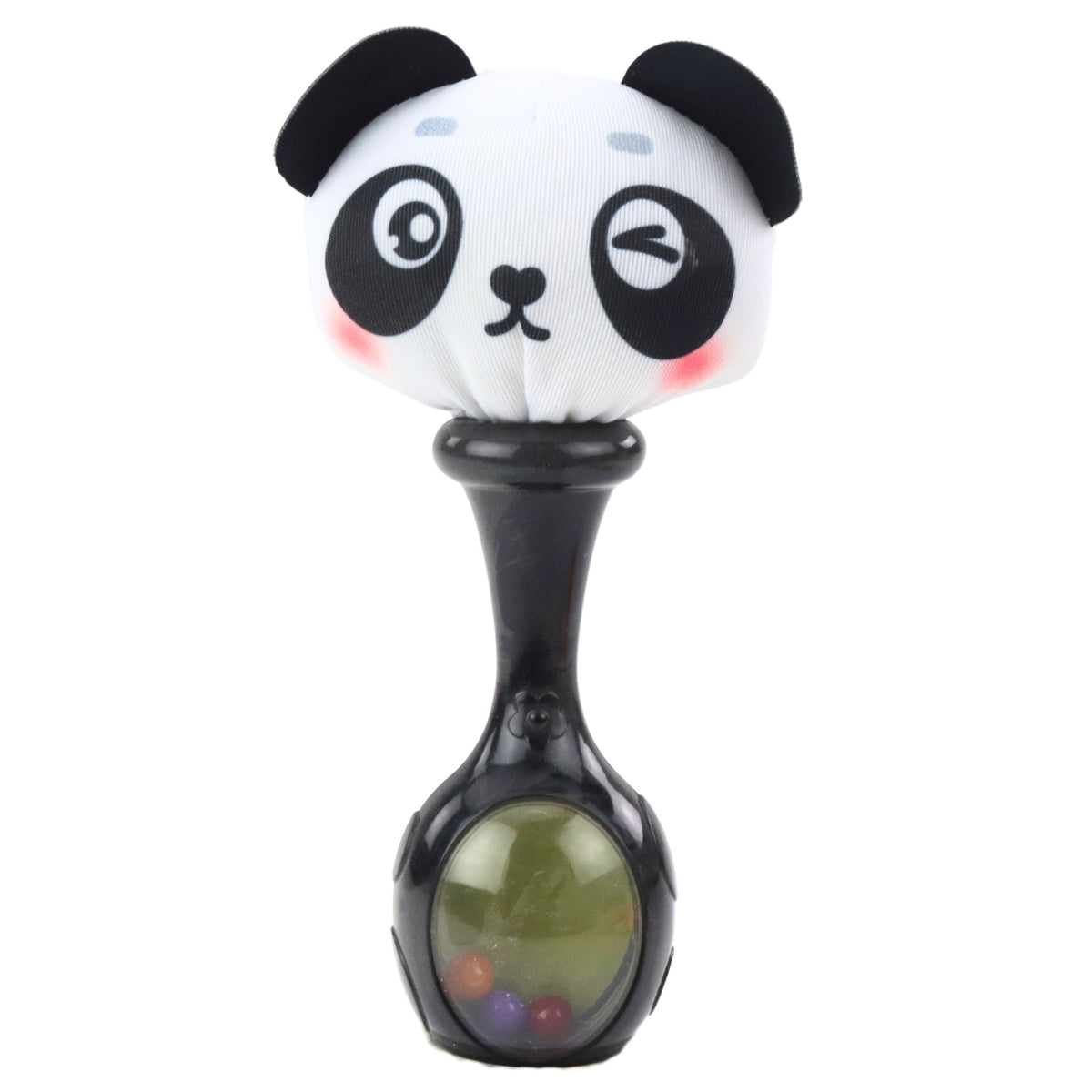 Set Of Rattles With Soft Balls Monkey Panda Patterns 2 Pcs