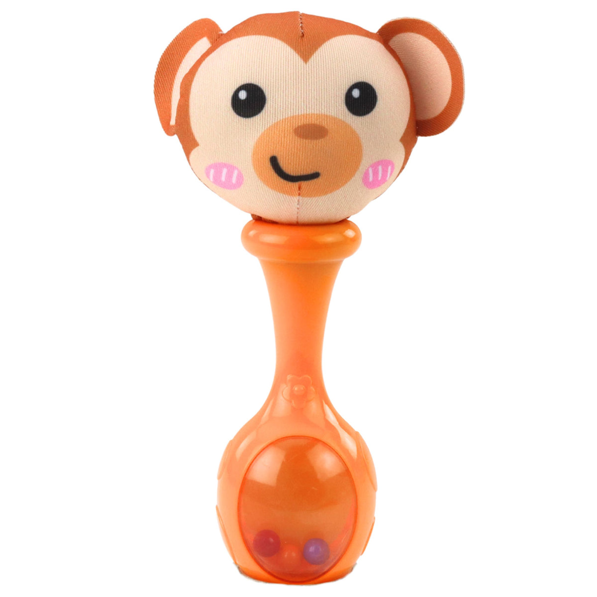 Set Of Rattles With Soft Balls Monkey Panda Patterns 2 Pcs