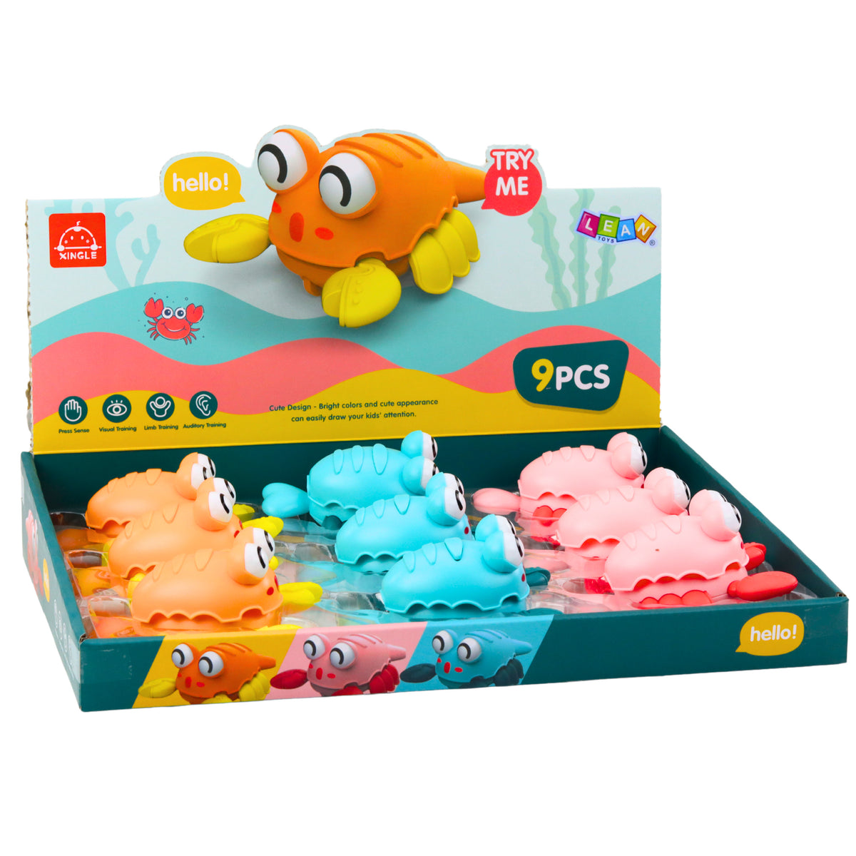 Crawler Idirghníomhach Le Mótair Meascán Marcaíocht Colorful