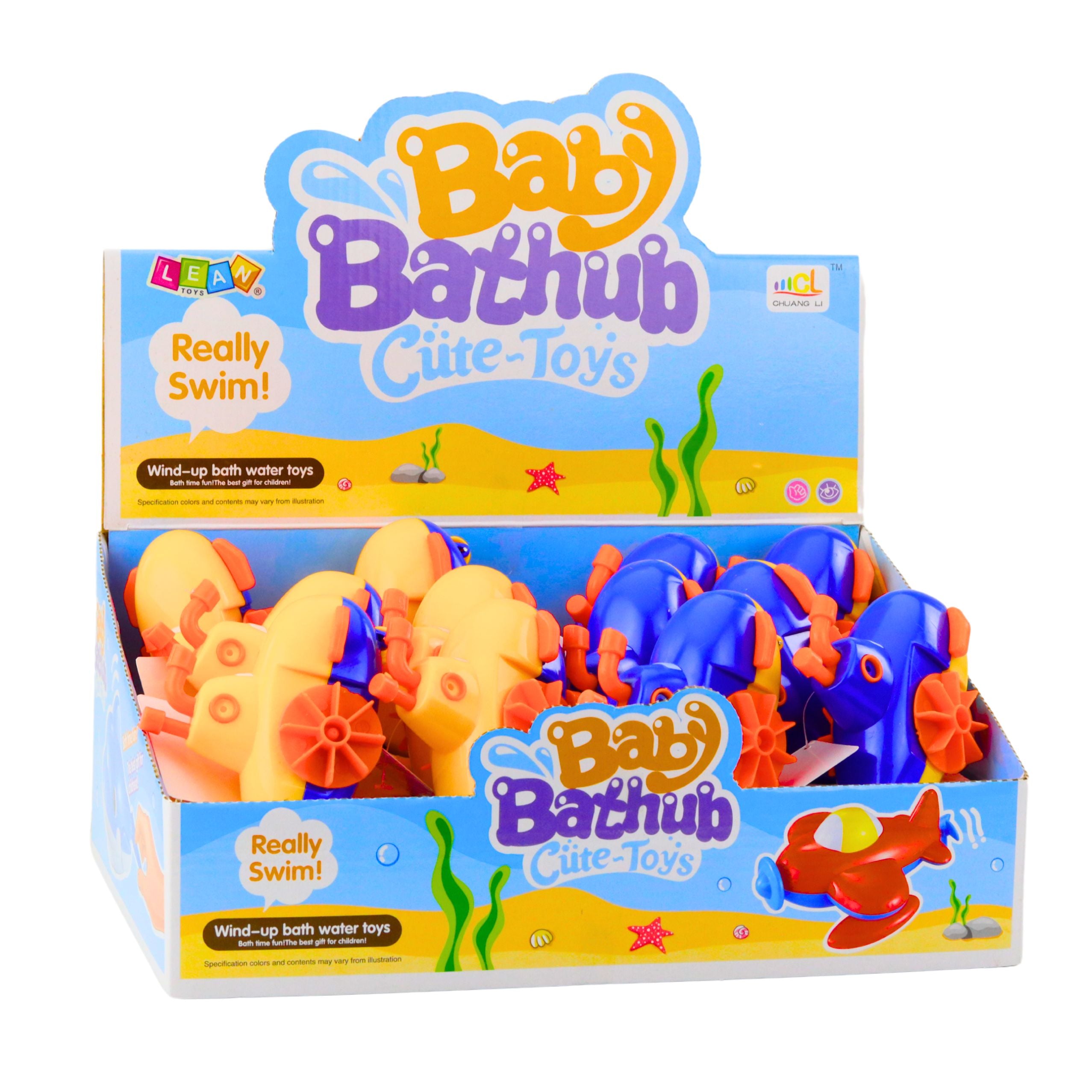 Wind-up Bath Toy Submarine Yellow Blue Mix