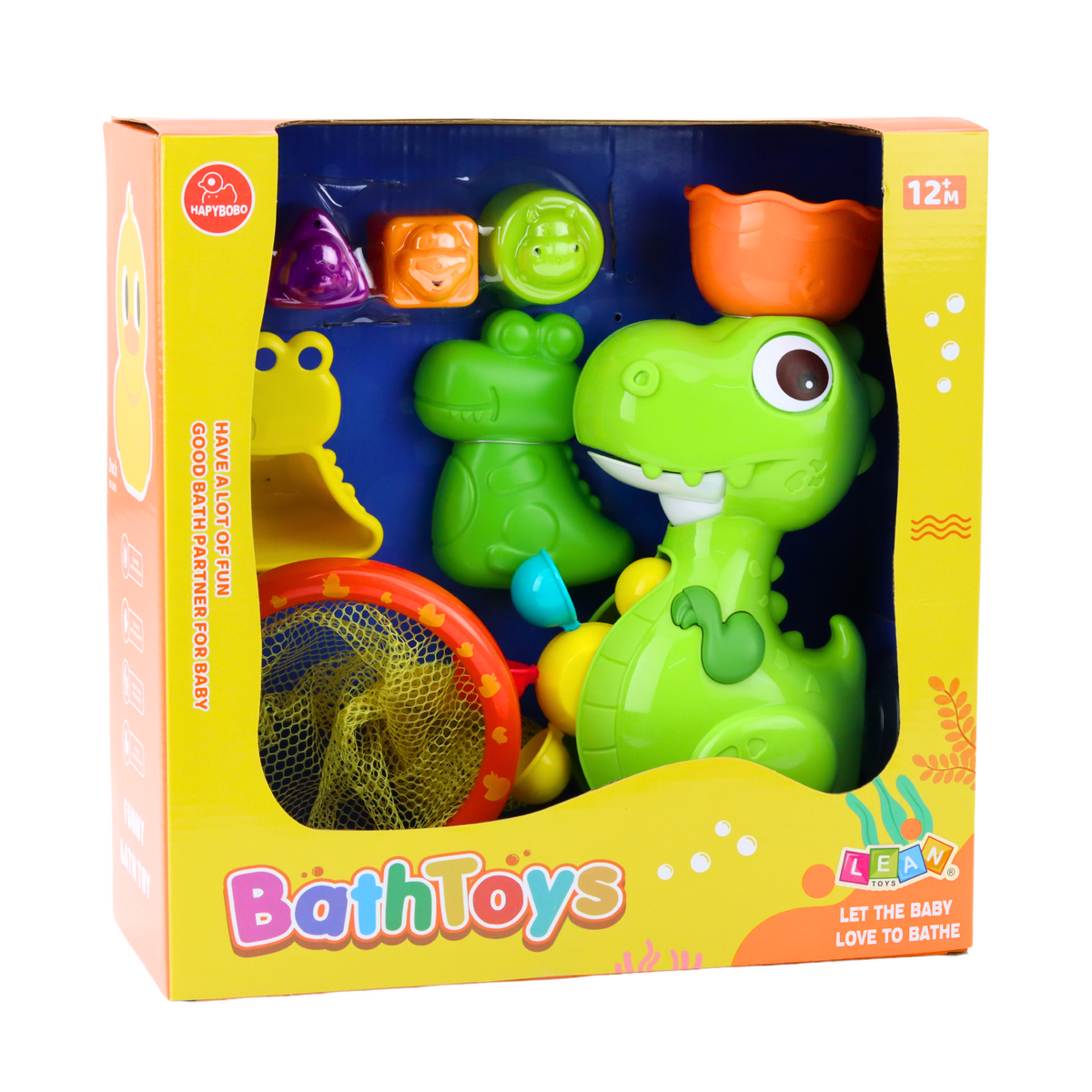 Bath Toy Set Dinosaur With Grinder Accessories 8pcs