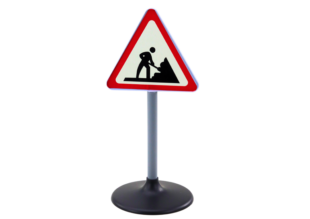Grand panneau d'avertissement de travaux routiers éducatif 70 cm
