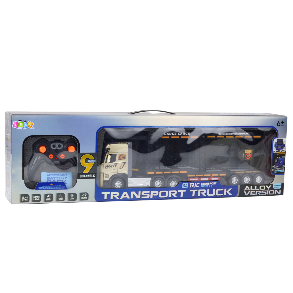 Lora Truck Tow Truck Remote Control Rc Lights Sounds 1:24