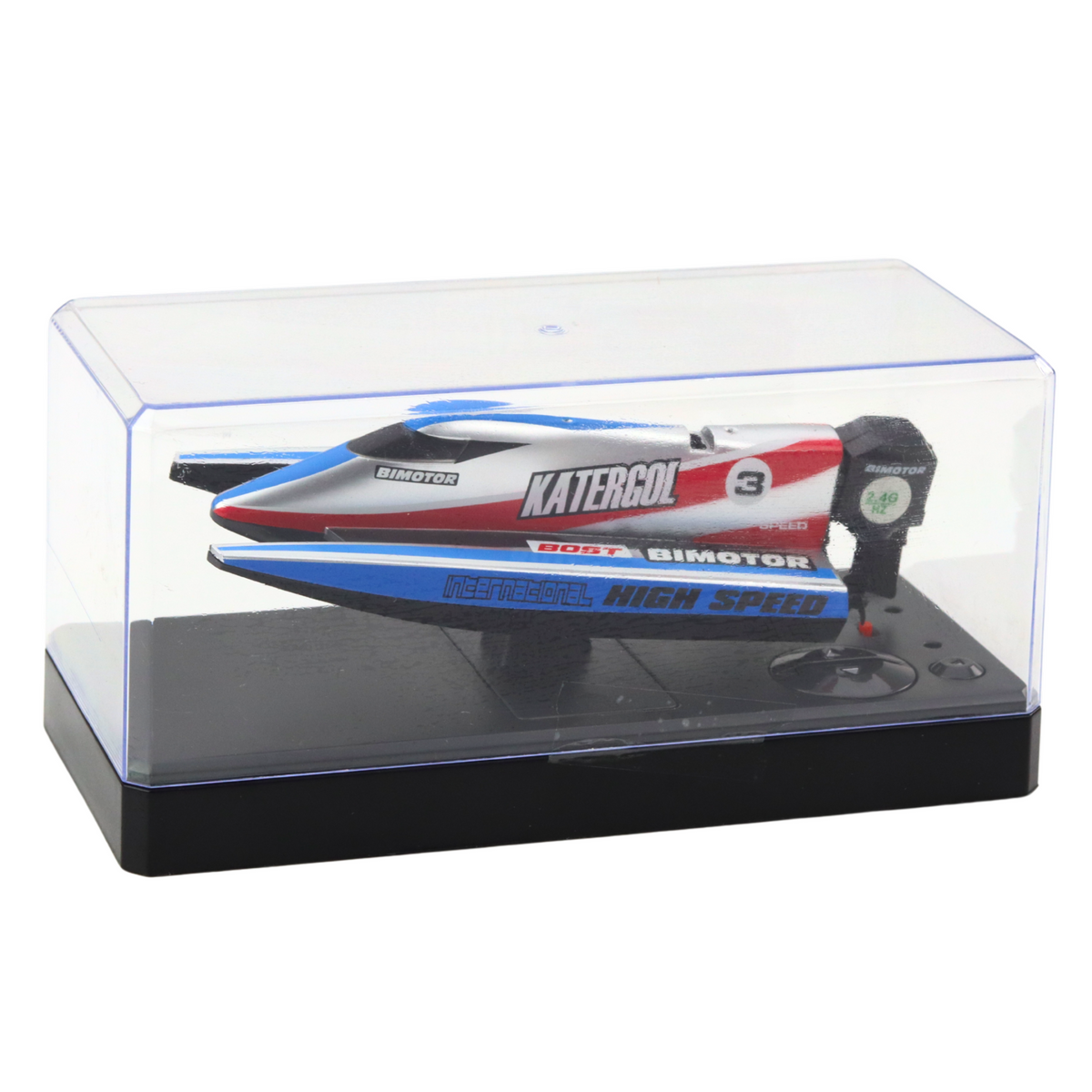 Remote Controlled Rc Motorboat Blue-silver 14cm