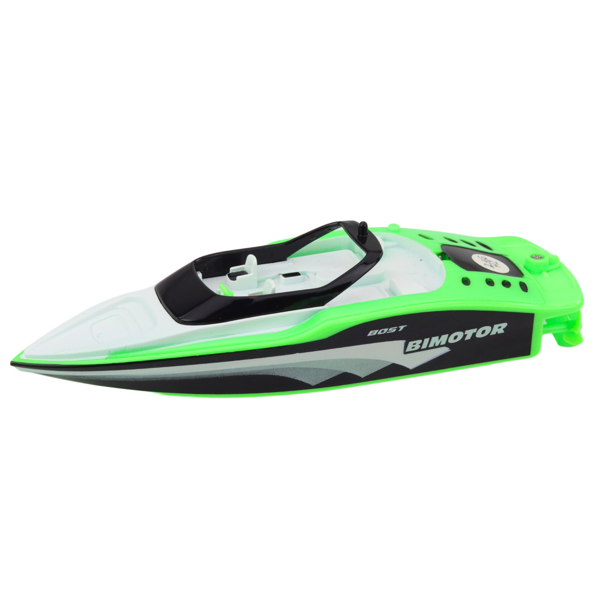 Lancha Rc Control Remoto Blanco-verde 15cm