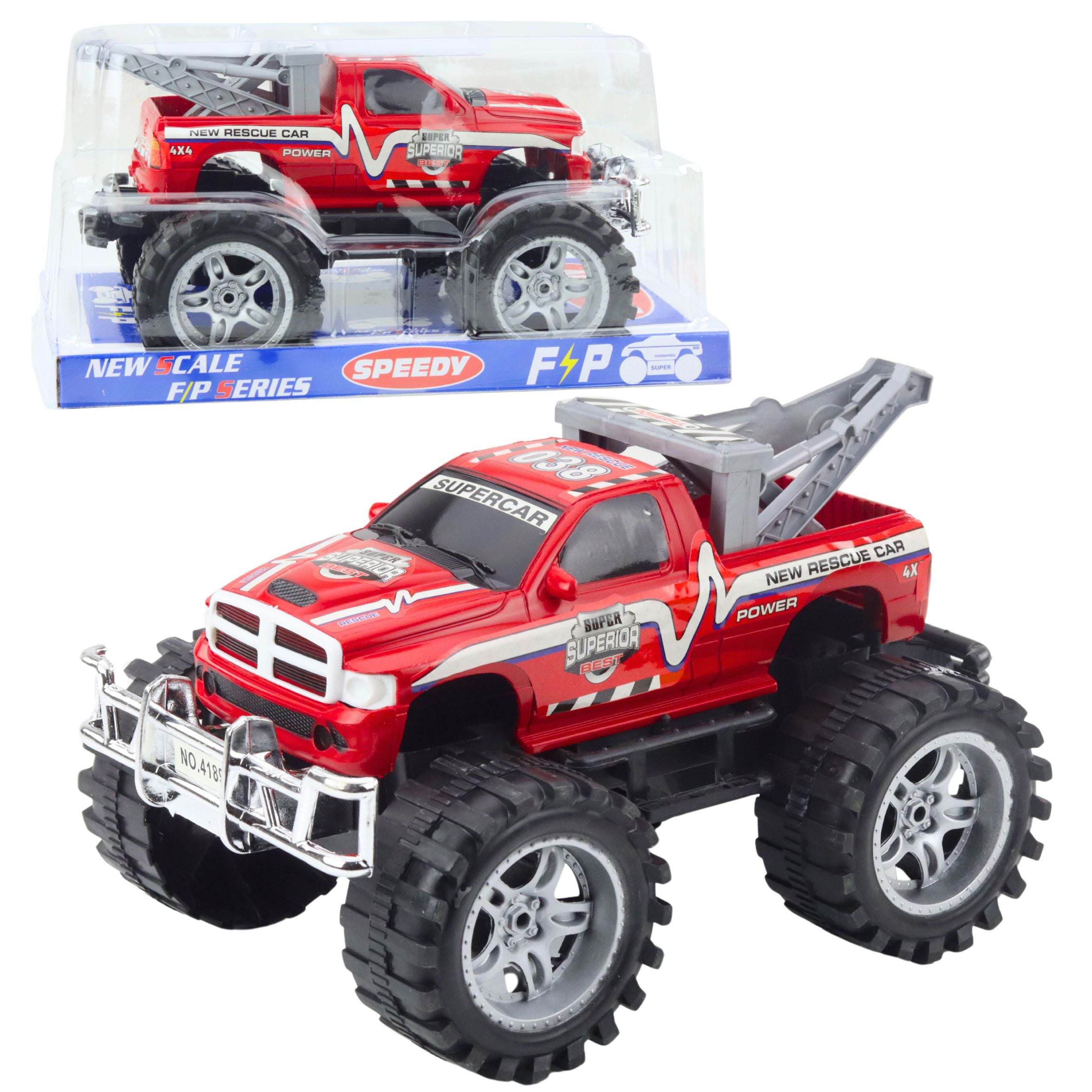 Rear-wheel Drive Off-road Rescue Vehicle With Towbar Red 27cm