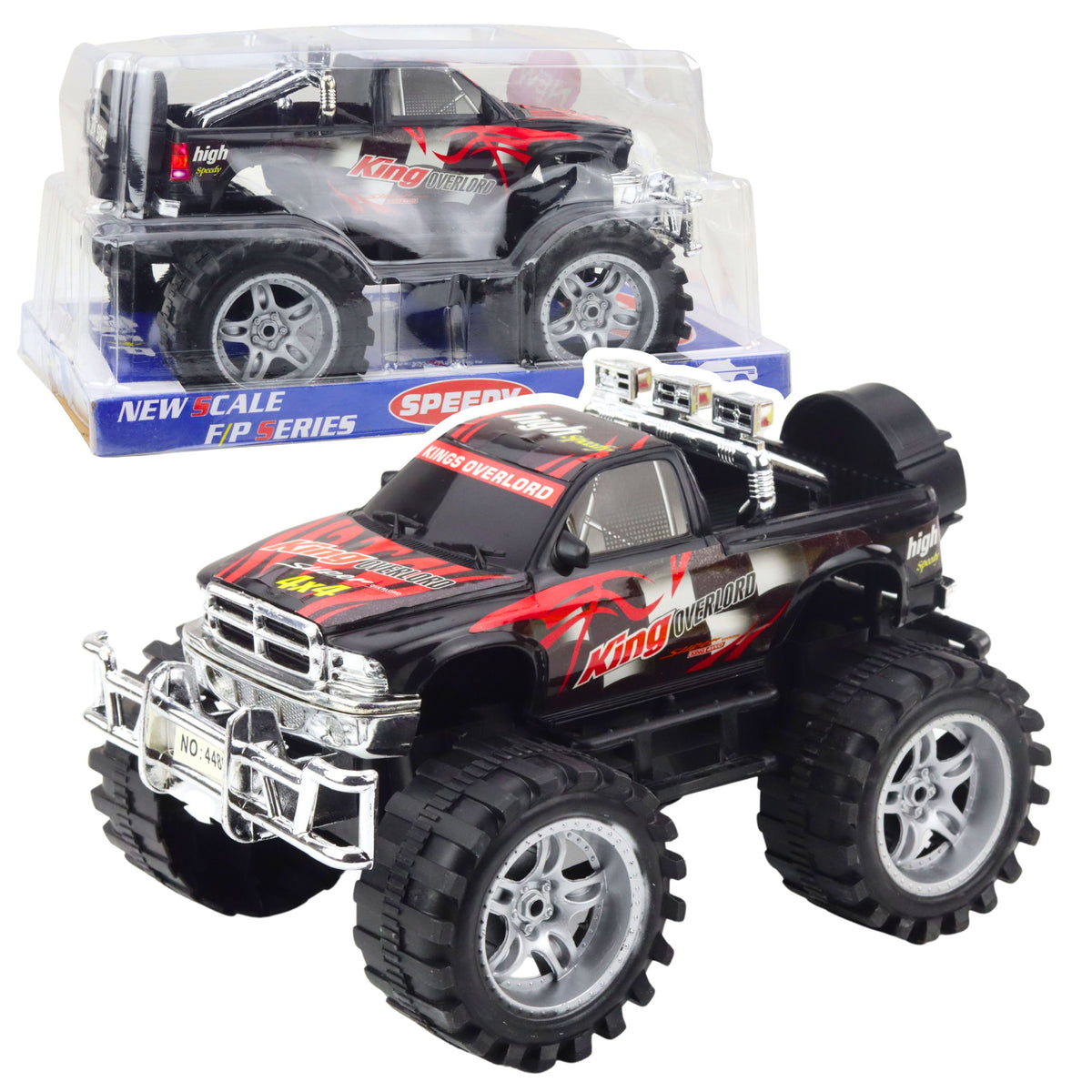 King Rear-wheel Drive Off-road Vehicle With Red And Black 27cm