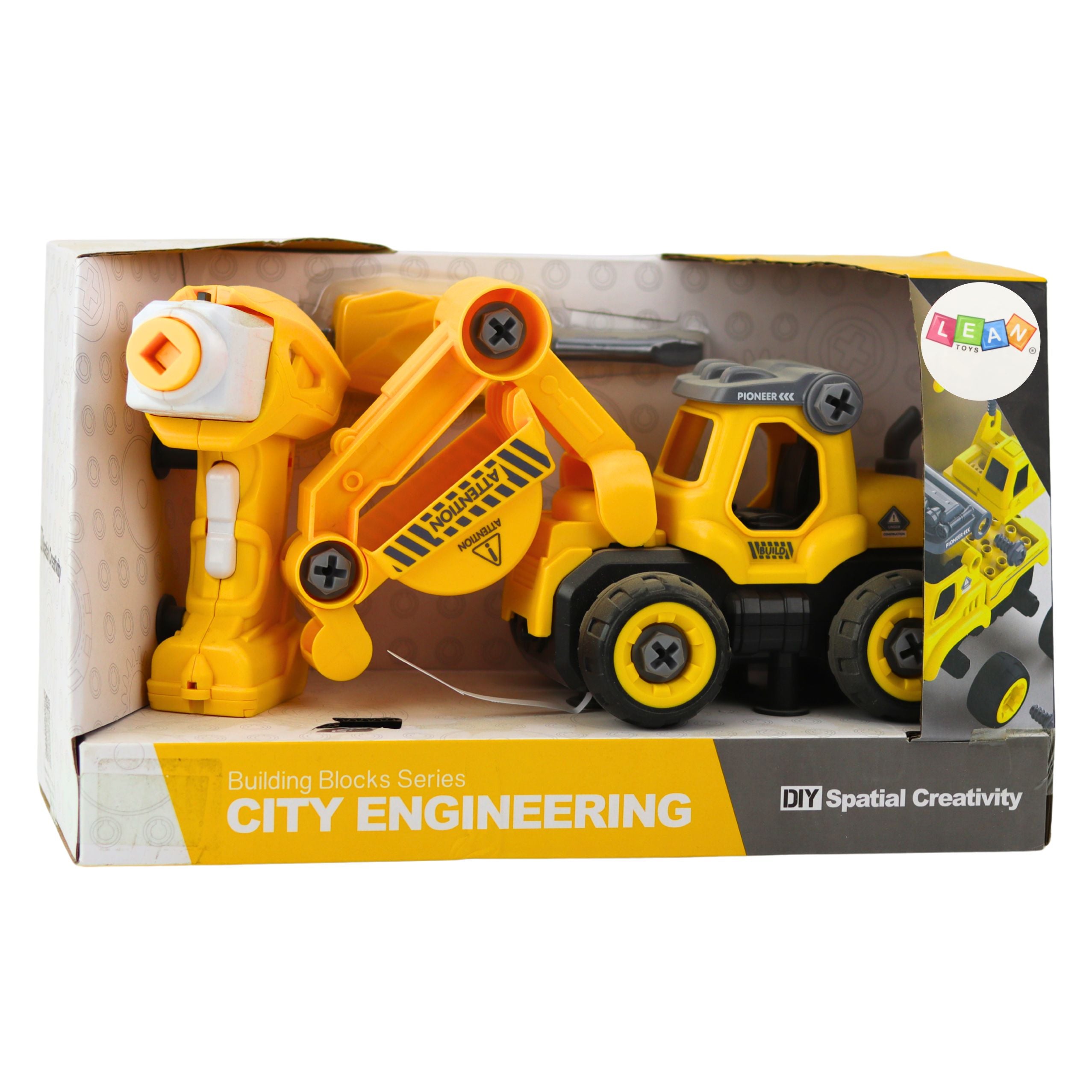 Remote Controlled Screwdriver Rc Excavator Yellow 2in1