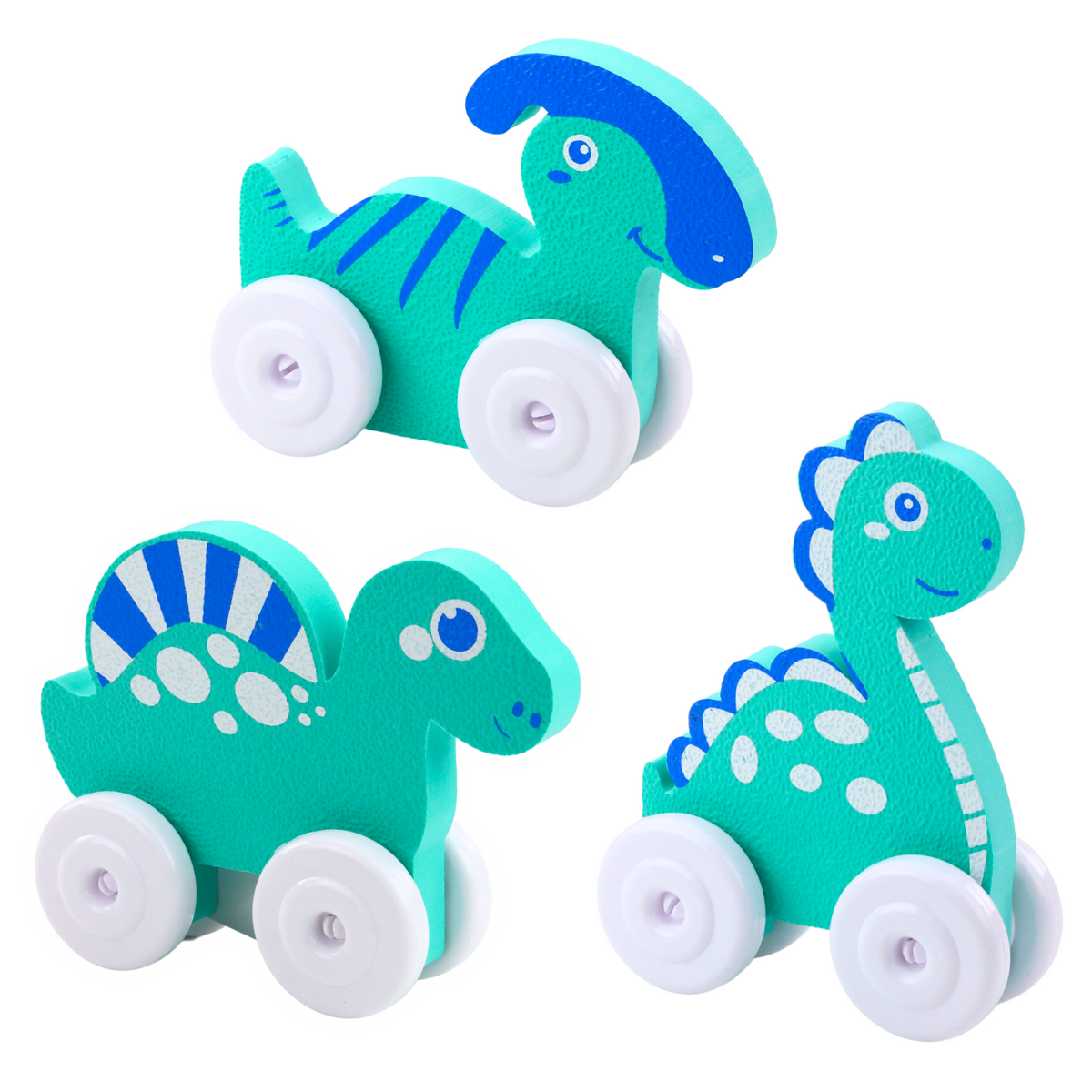 Dinosaur On Wheels Eva Foam For Toddlers Pink Blue Mix