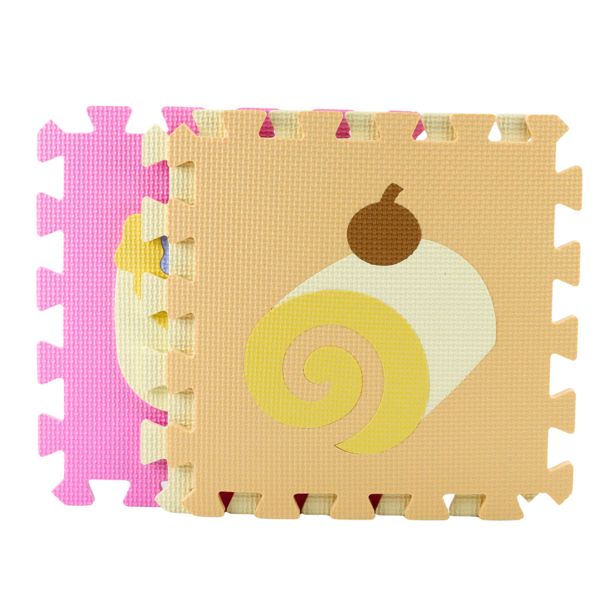 Soft Puzzle Educational Mat Eva Foam Fruits Sweets Pastel 16 Pcs.