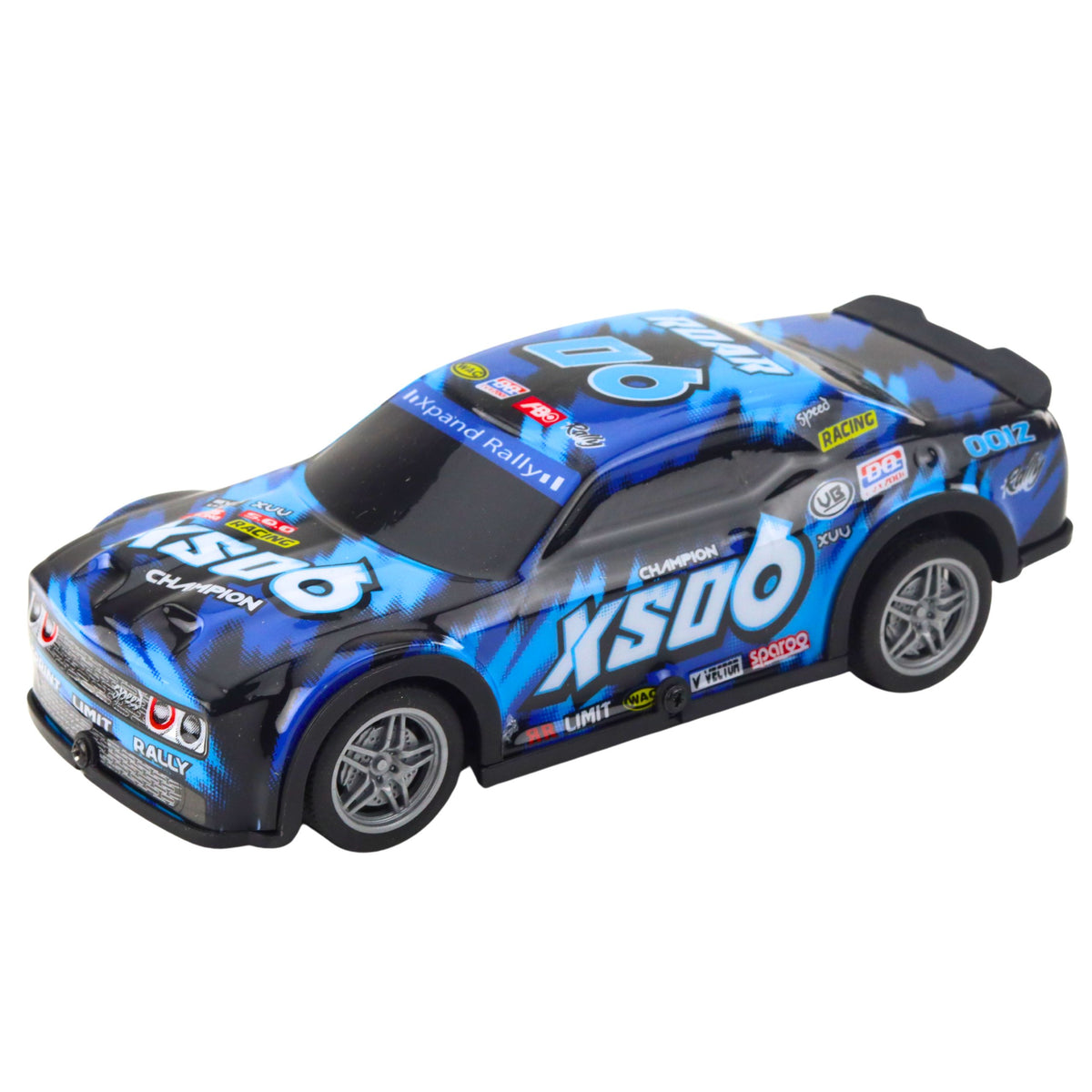 Rc Racing Car With Light-up Body Black And Blue