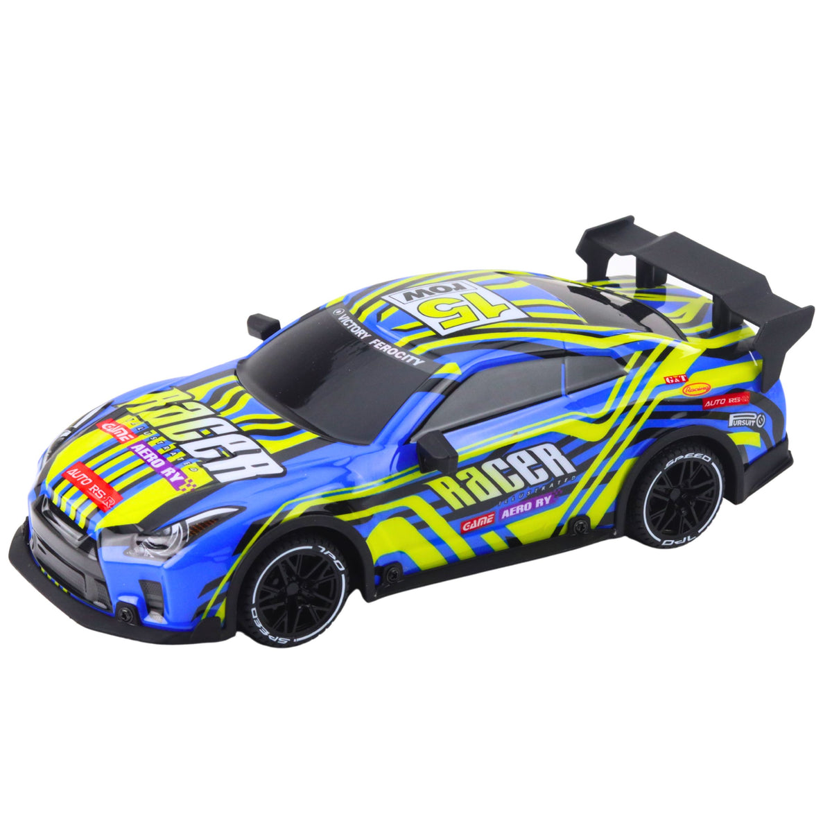Remote Control Sports Car Blue Yellow