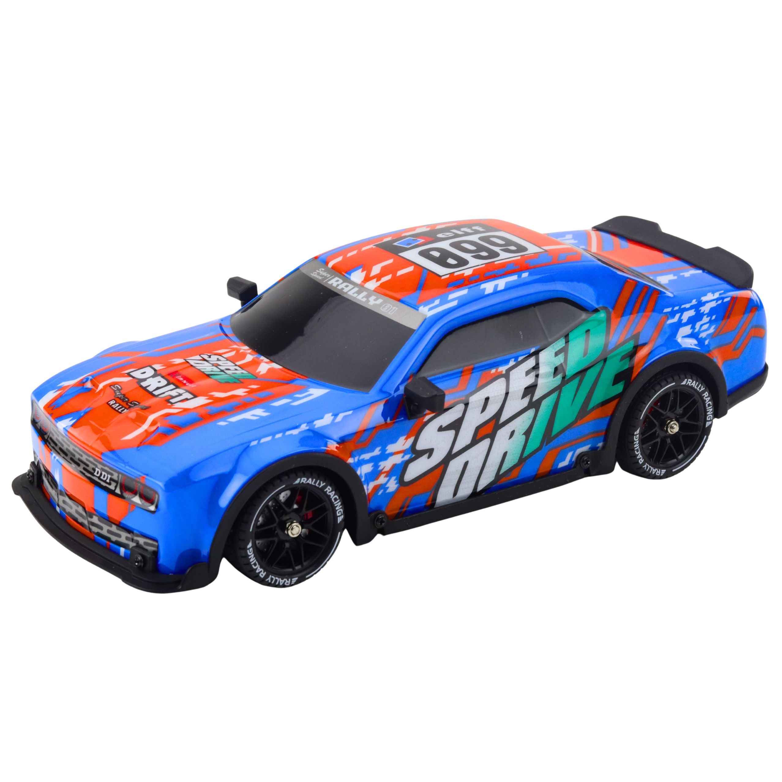 Rc Sports Car With Illuminated Drift Body Blue