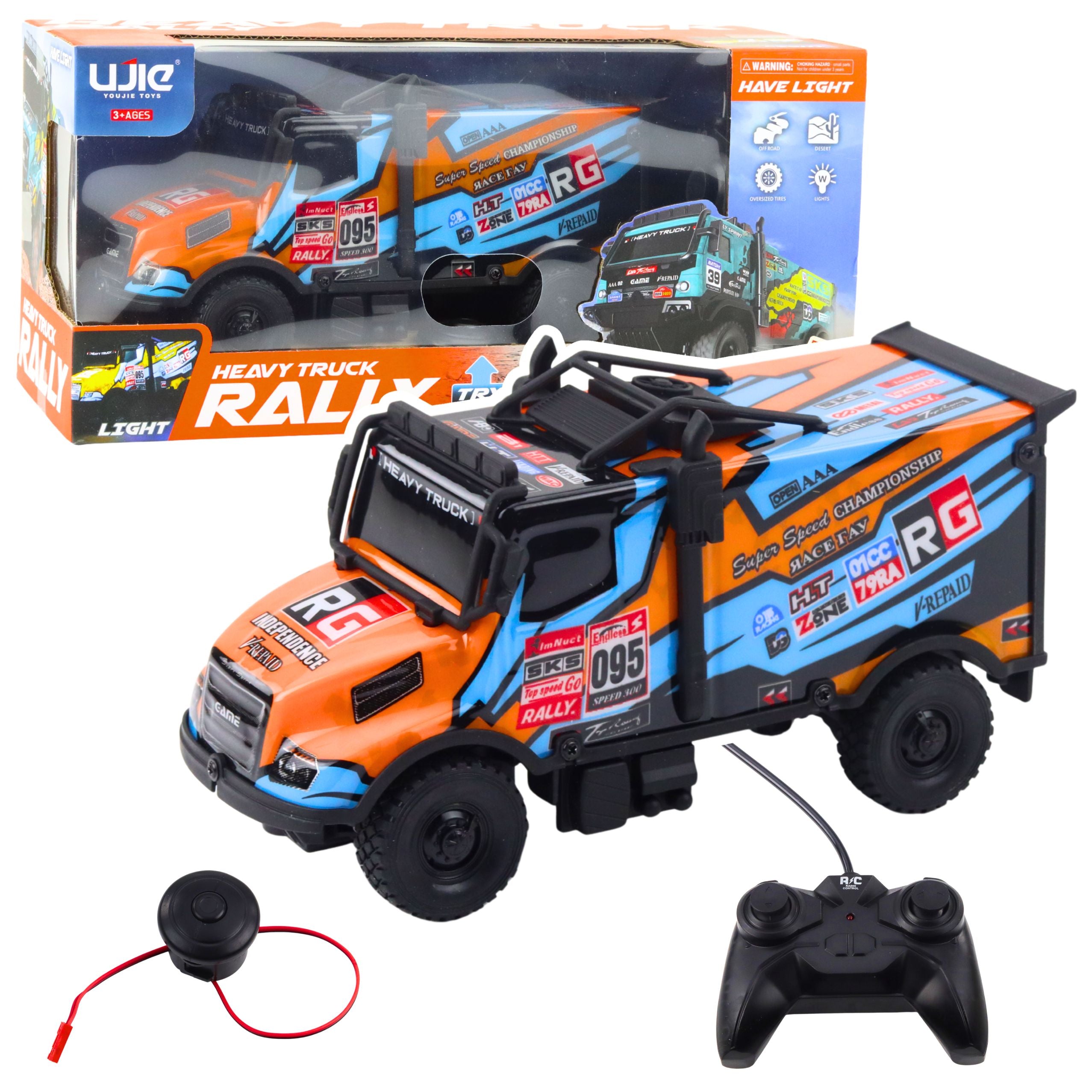 Rc Truck Remote Controlled Car With Illuminated Body Orange