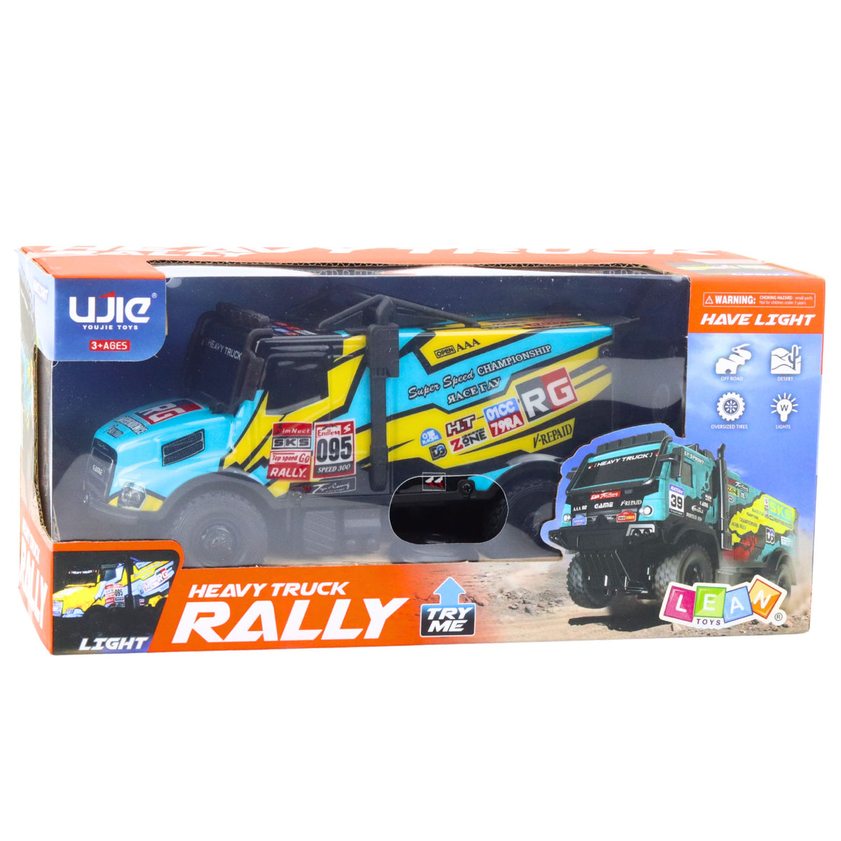 Rc Truck Remote Controlled Car Illuminated Turquoise Body