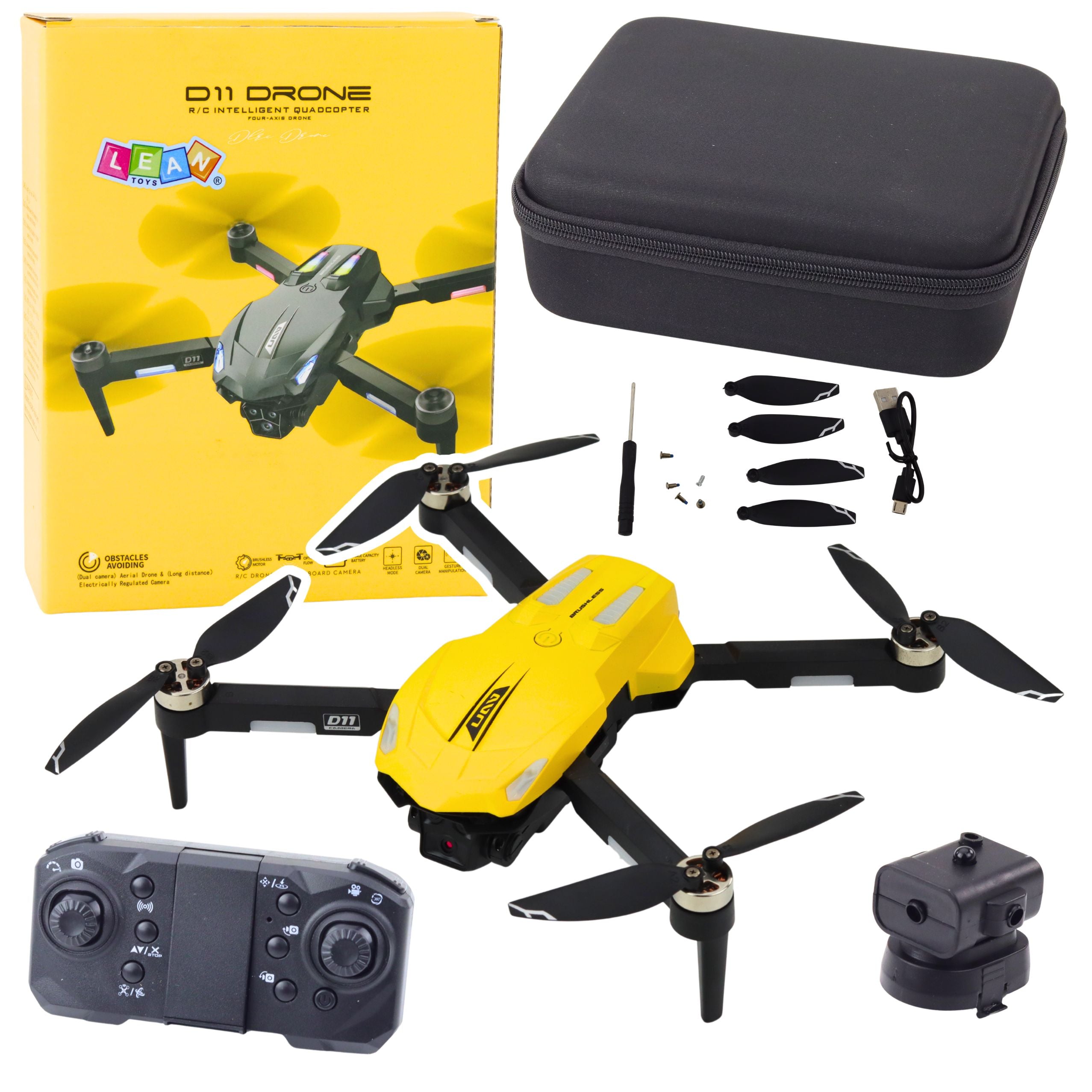 D11 Drone Remote Control Hd Camera Wifi Gesture Control Remote Control Yellow