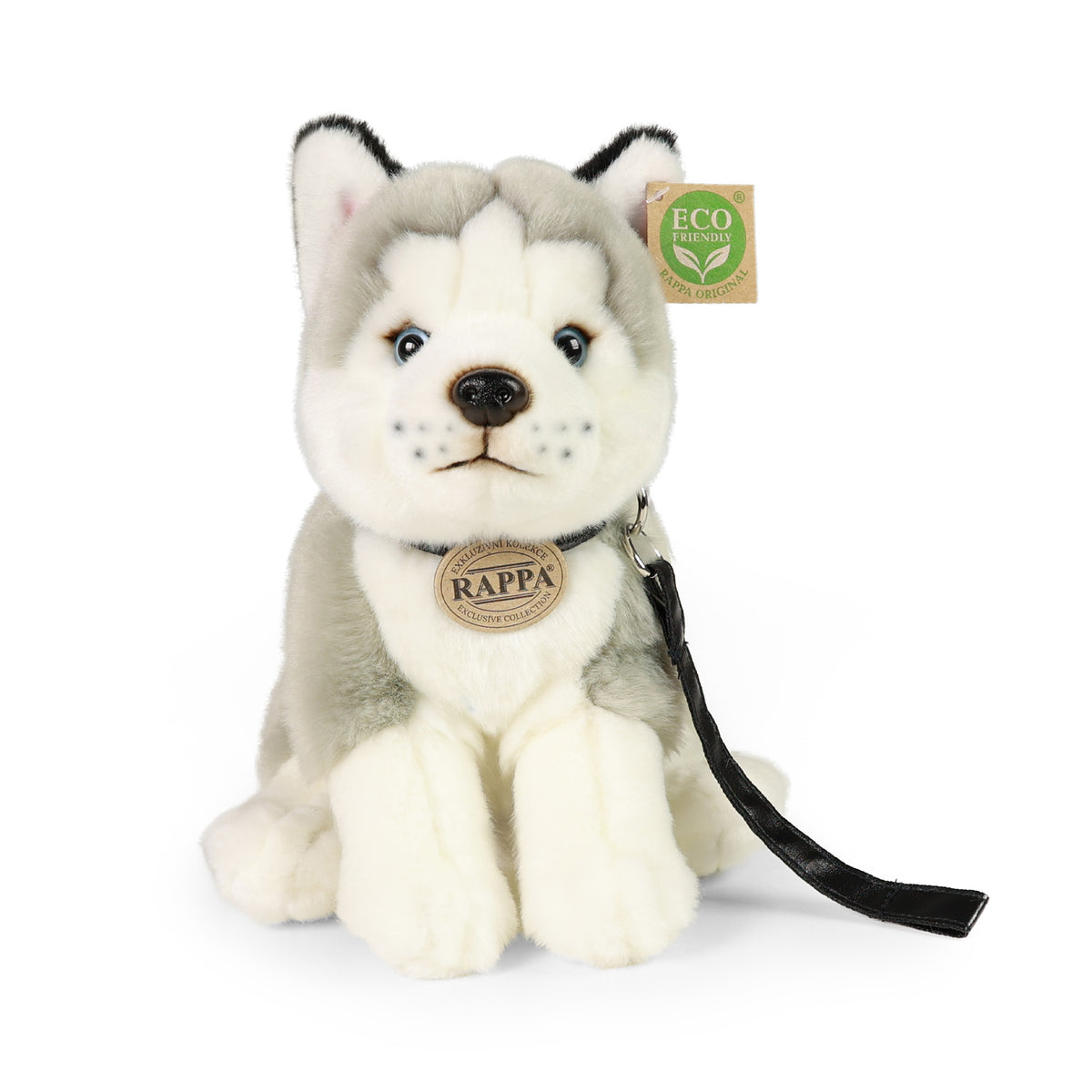Pluszowy Husky Ze Smyczą 28 Cm Ekologiczny