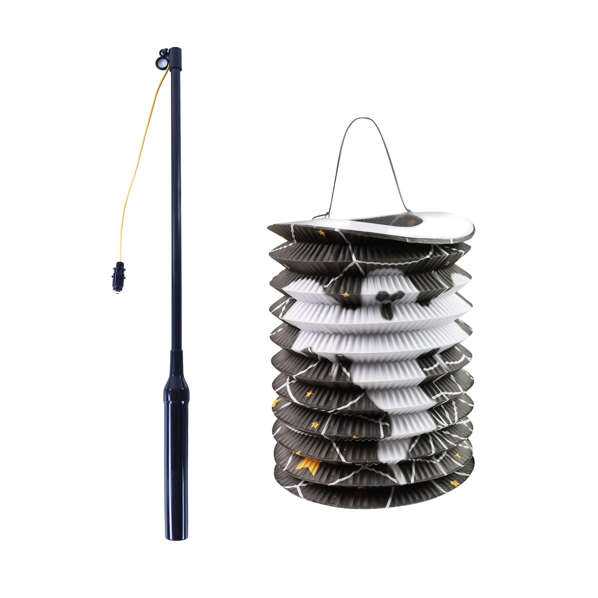 Lanterna Halloween 15 Cm Con Bastone 40 Cm