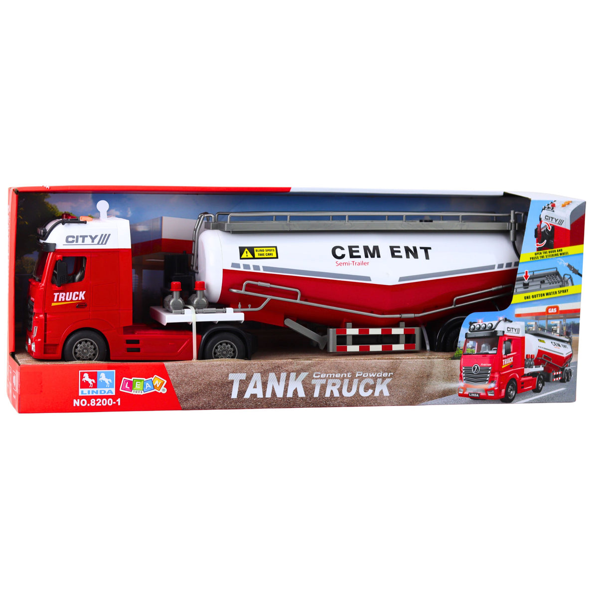 Cement Tanker Truck With Water Pouring Function Lights And Sounds