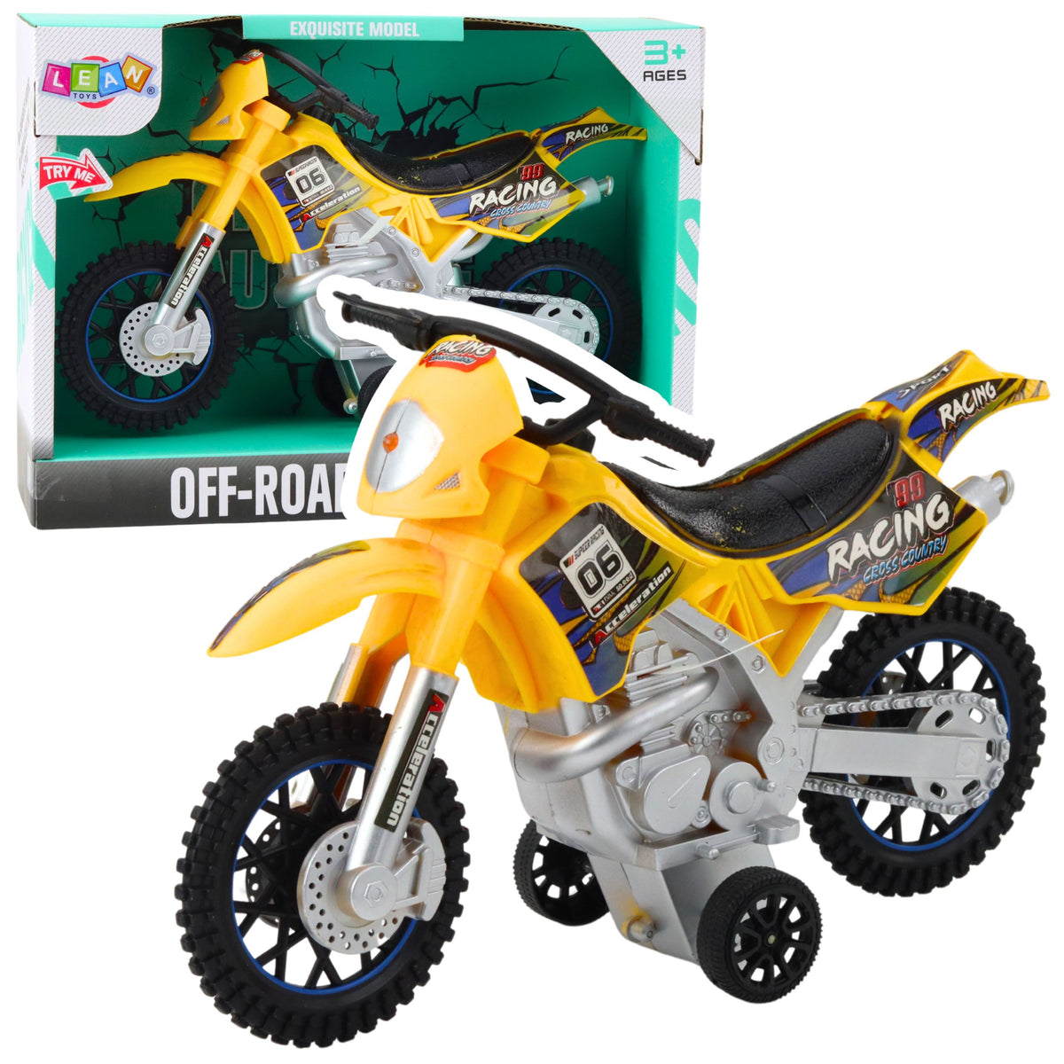 Off-road Cross Bike Drive Lights Sounds Yellow