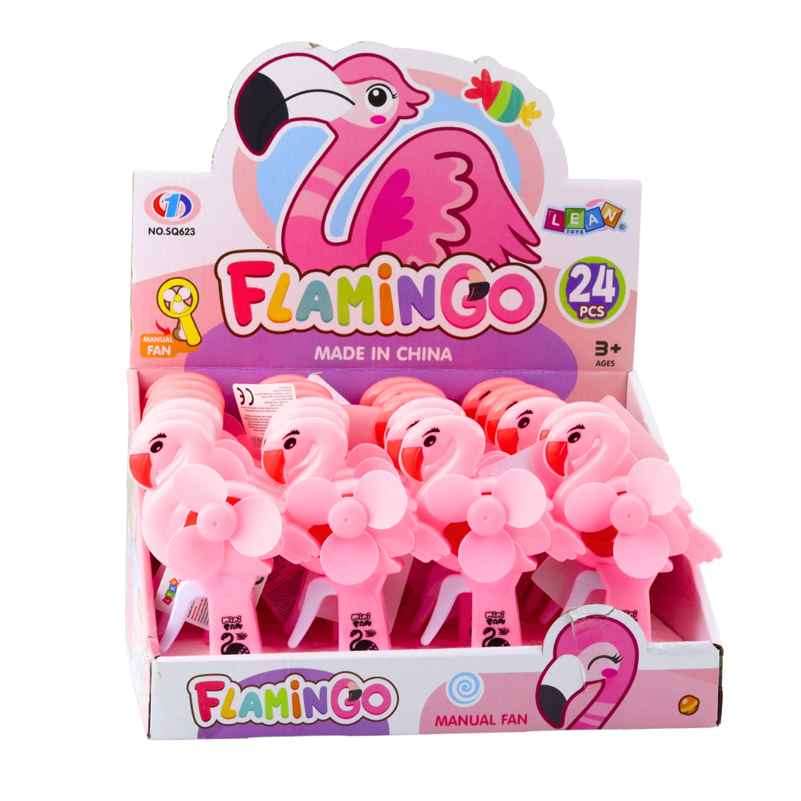 Flamingo Pink Hand Fan