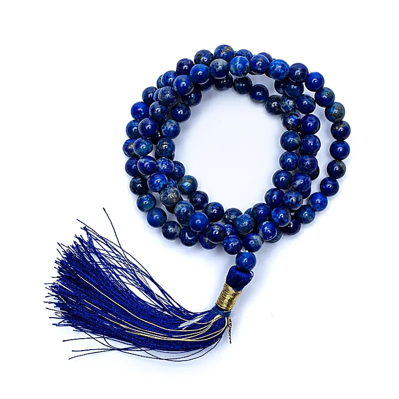 Mala Lapis Lazuli Aa Quality 108 Beads + Bag - 0.6 Cm