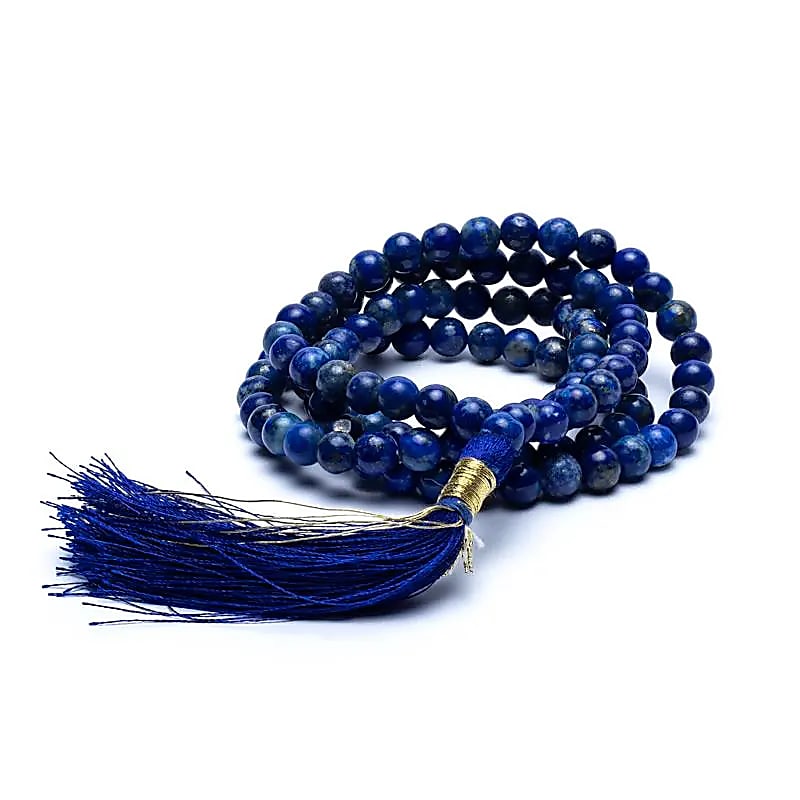 Mala Lapis Lazuli Aa Quality 108 Beads + Bag - 0.6 Cm