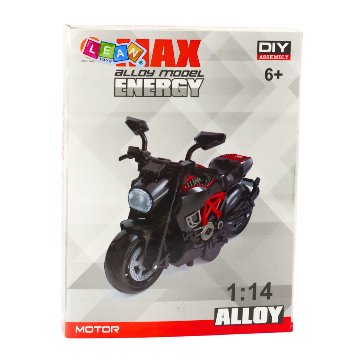Motorcycle To Assemble Screw Metal 1:14 Diy Black And Orange