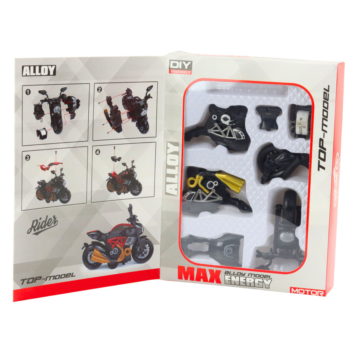 Motorcycle To Assemble Screw Metal 1:14 Diy Black Gold Elements