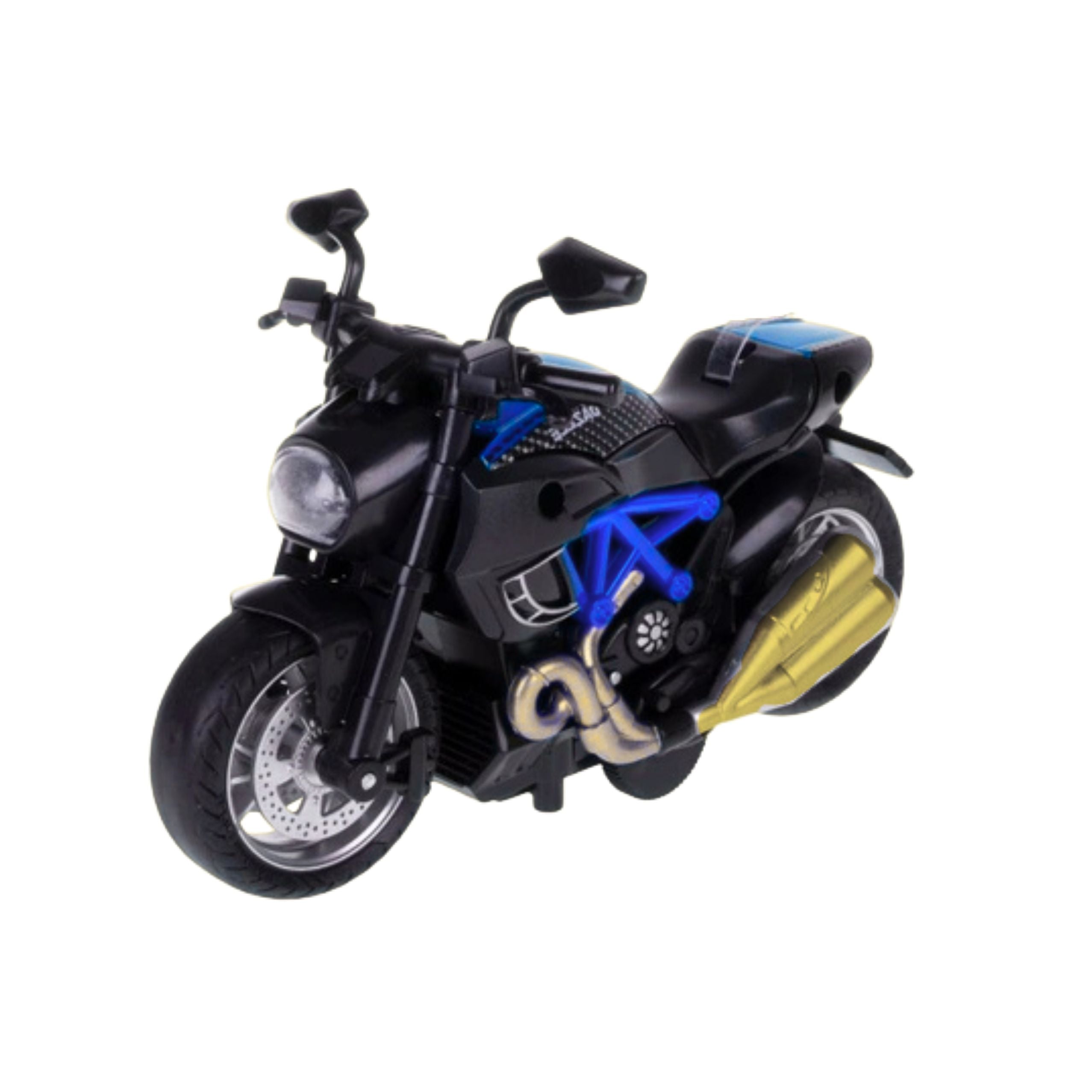 Motorcycle To Assemble Twisting Metal 1:14 Diy Blue