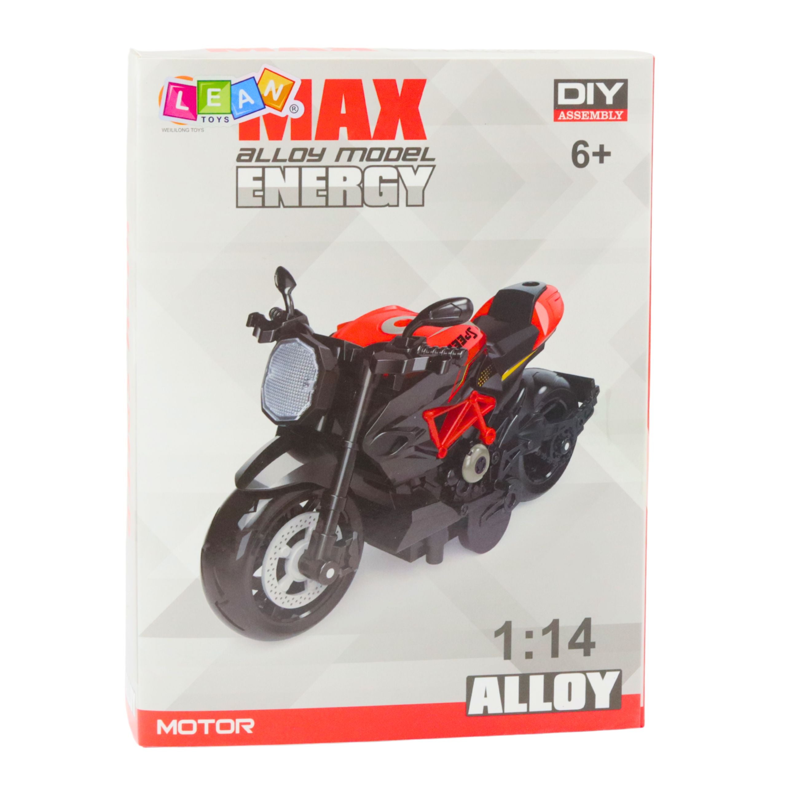 Motorcycle To Assemble Screw Metal 1:14 Diy Orange