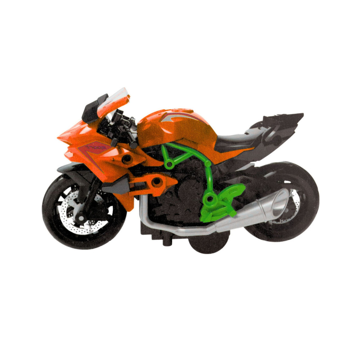 Motorcykel för att montera skruv metall 1:14 DIY Orange-grön