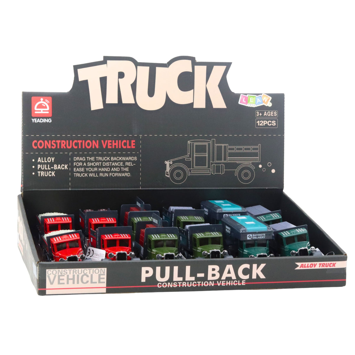 Classic Metal Truck Pull Back Lights Sounds