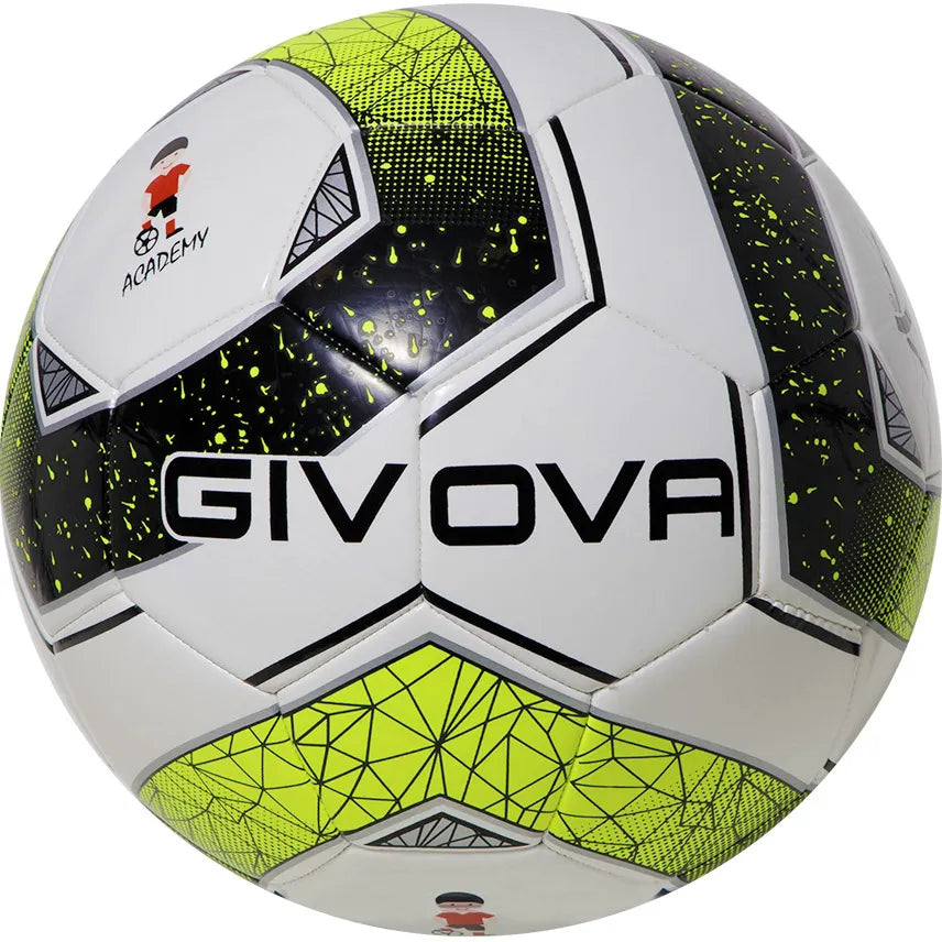 Pallone Calcio Givova Ball Academy School Nero-Giallo Verde