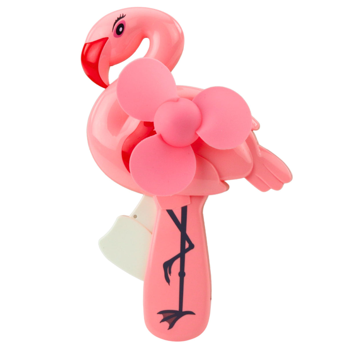 Pinwheel Hand Fan Mechanical For Kids Flamingo Pink