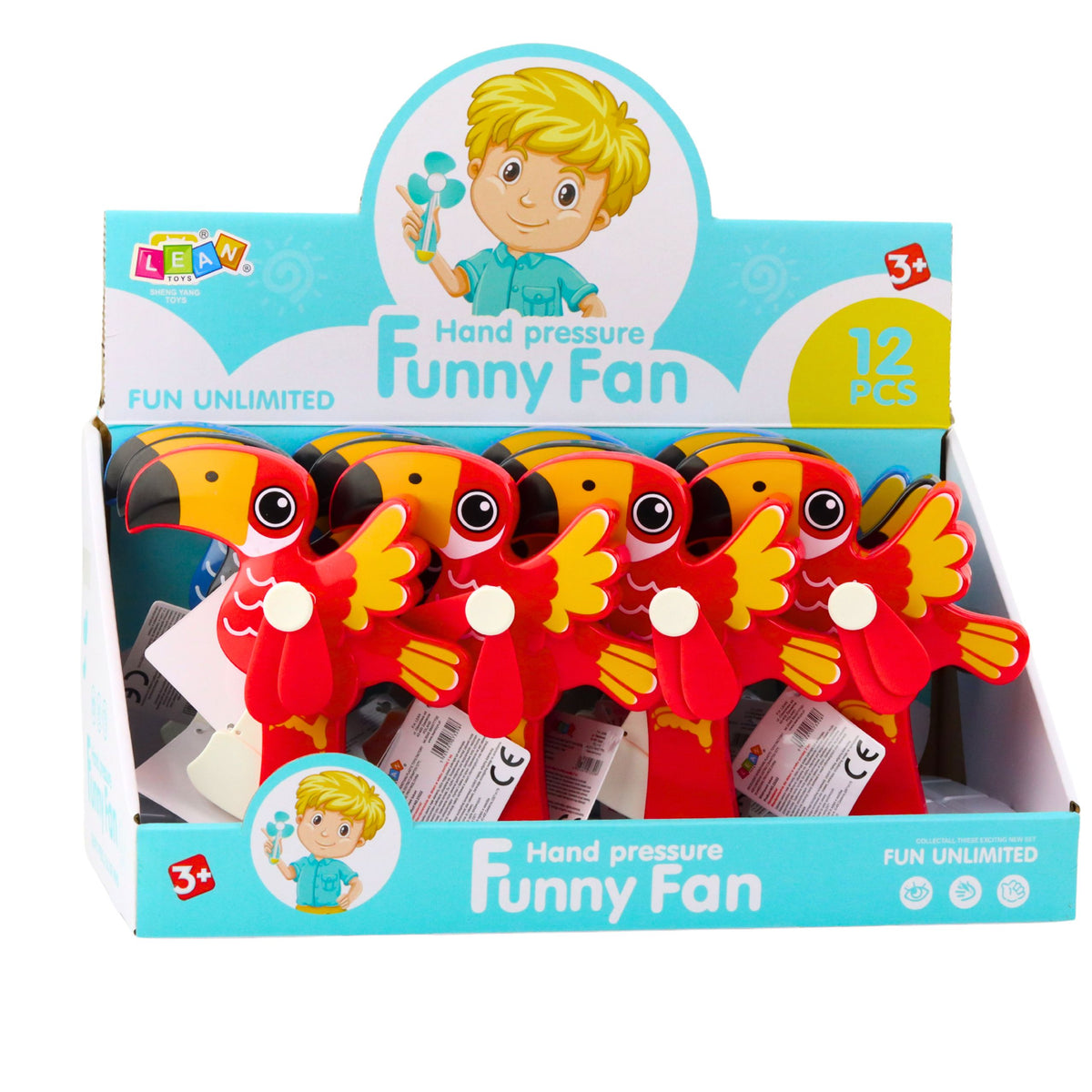 Toucan Mix Hand Fan Mechanical For Children
